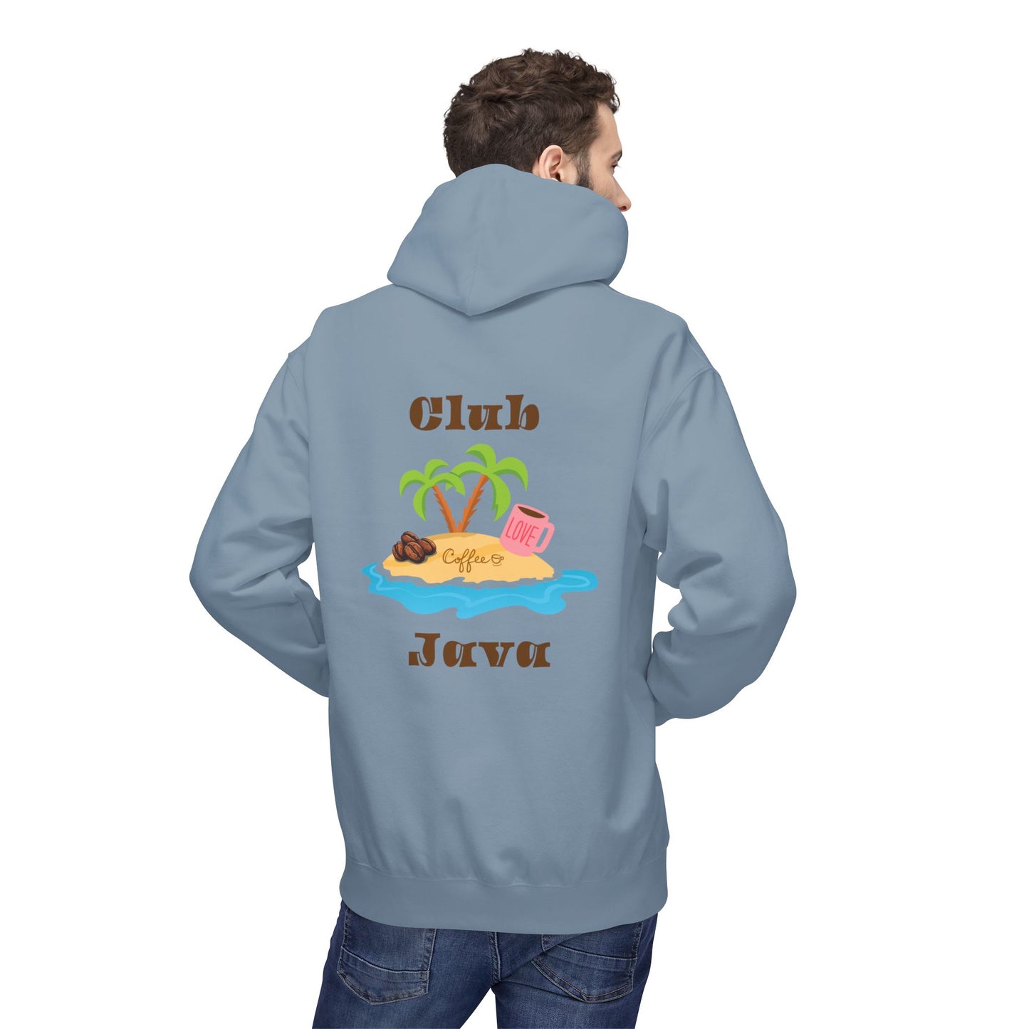 Club Java Fleece Hoodie Unisex TikTok Fan Sweatshirt Cozy Coffee Lover Gift Soft Pullover Hoodie by SunLuver77 aka AngXCoffeeNowWineLater