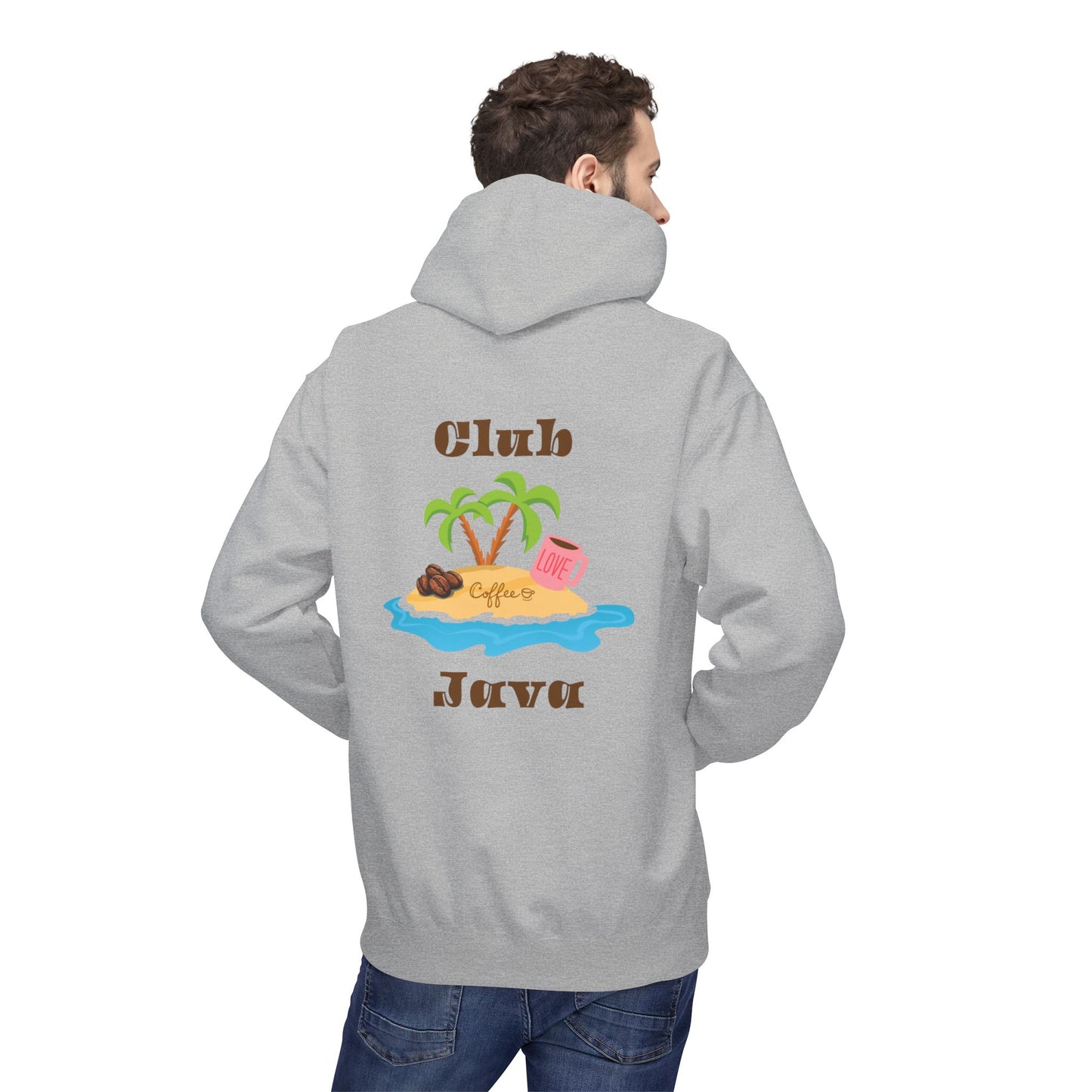 Club Java Fleece Hoodie Unisex TikTok Fan Sweatshirt Cozy Coffee Lover Gift Soft Pullover Hoodie by SunLuver77 aka AngXCoffeeNowWineLater
