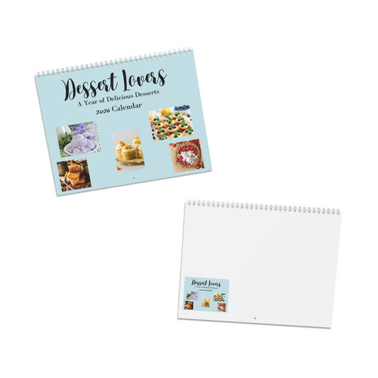 Dessert Lovers 2026 Recipe Calendar Sweet Treat Wall Calendar Baking Gift for Dessert Fans Kitchen Foodie Decor