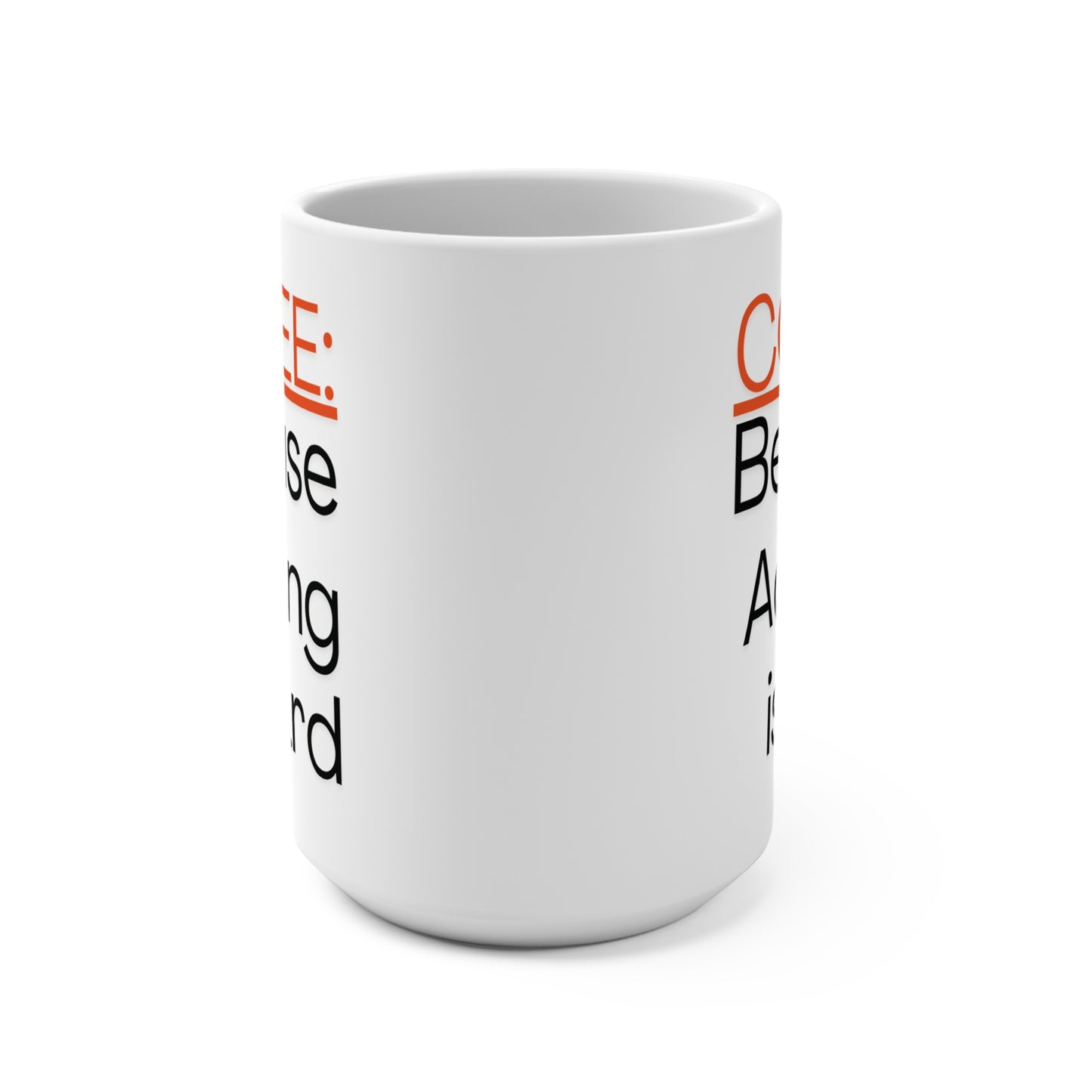 Coffee Because Adulting Is Hard Mug Funny Coffee Cup for Work or Home Ceramic 15oz Gift for Adults Coworkers or Friends