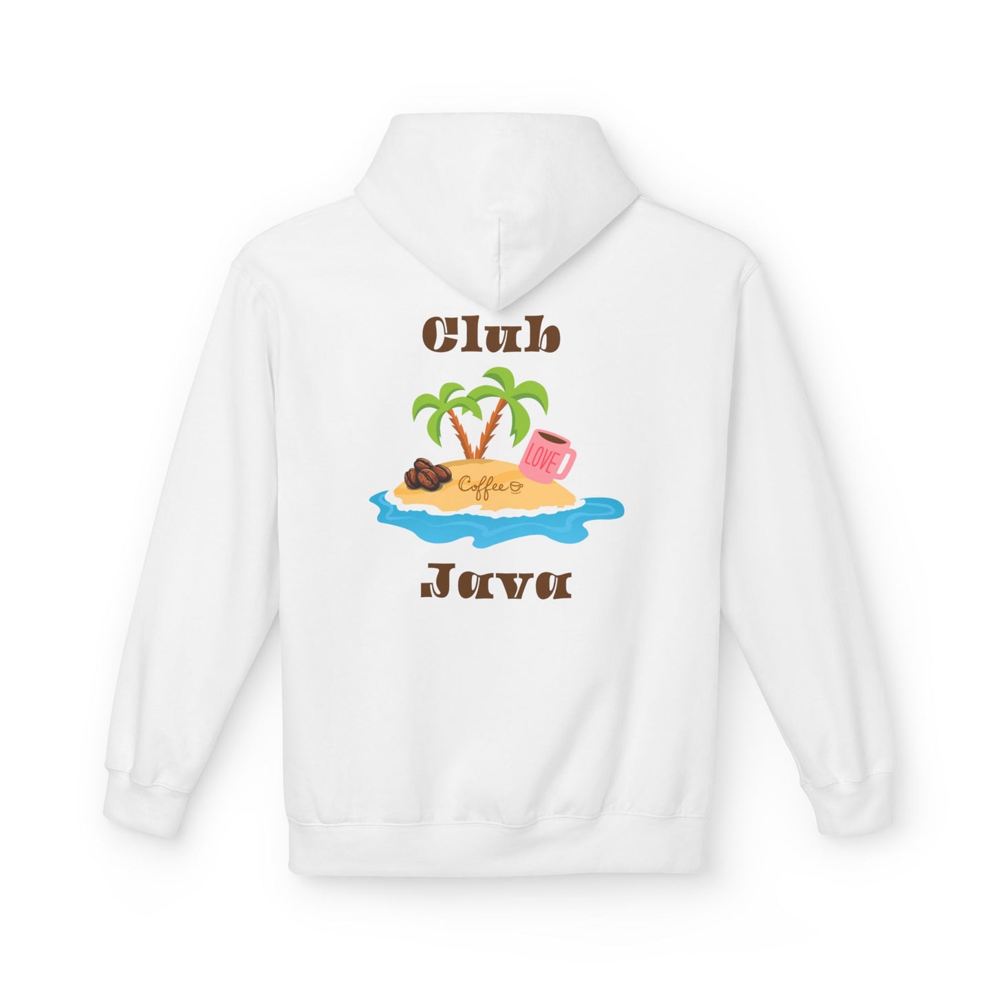 Club Java Fleece Hoodie Unisex TikTok Fan Sweatshirt Cozy Coffee Lover Gift Soft Pullover Hoodie by SunLuver77 aka AngXCoffeeNowWineLater