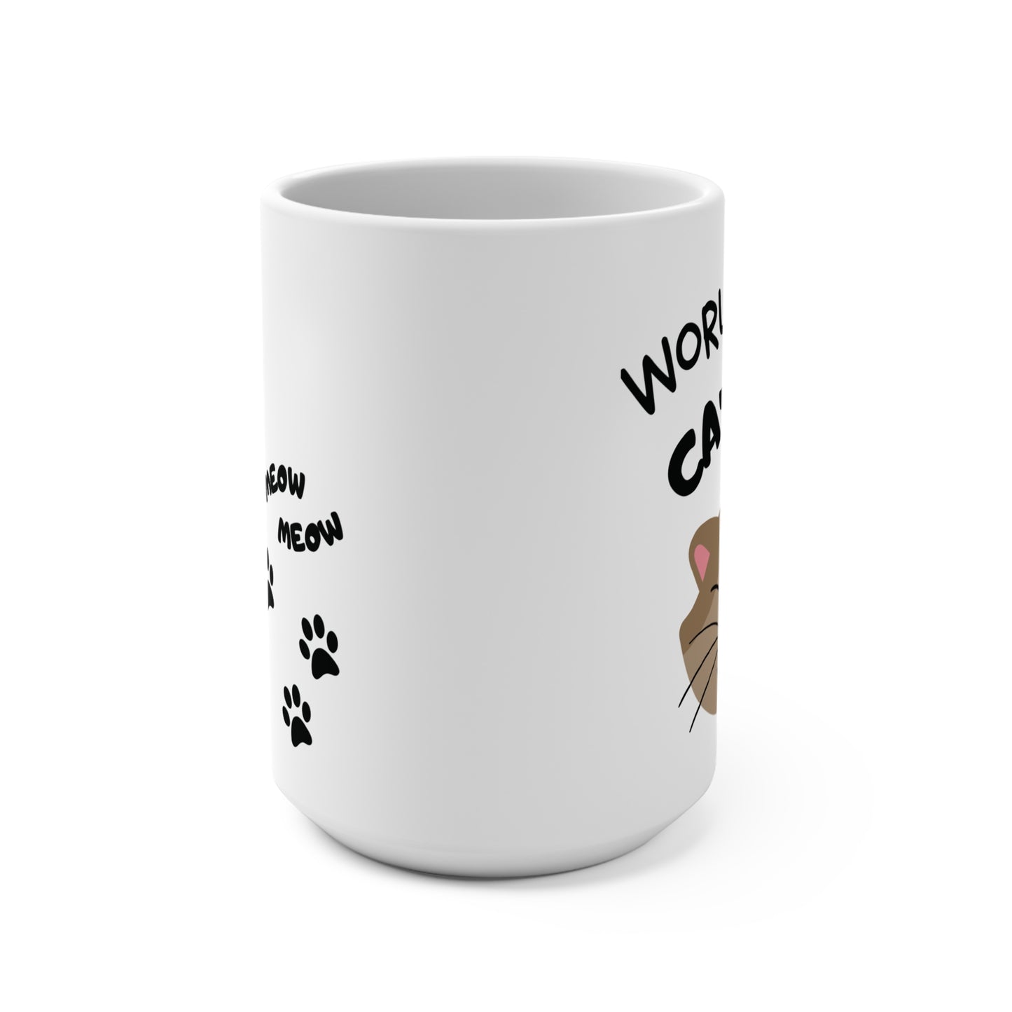 World’s Best Cat Mom Coffee Mug Cute Pet Lover Gift for Women Cat Owner Tea Cup Kitty Mom Present for Birthday or Mother’s Day