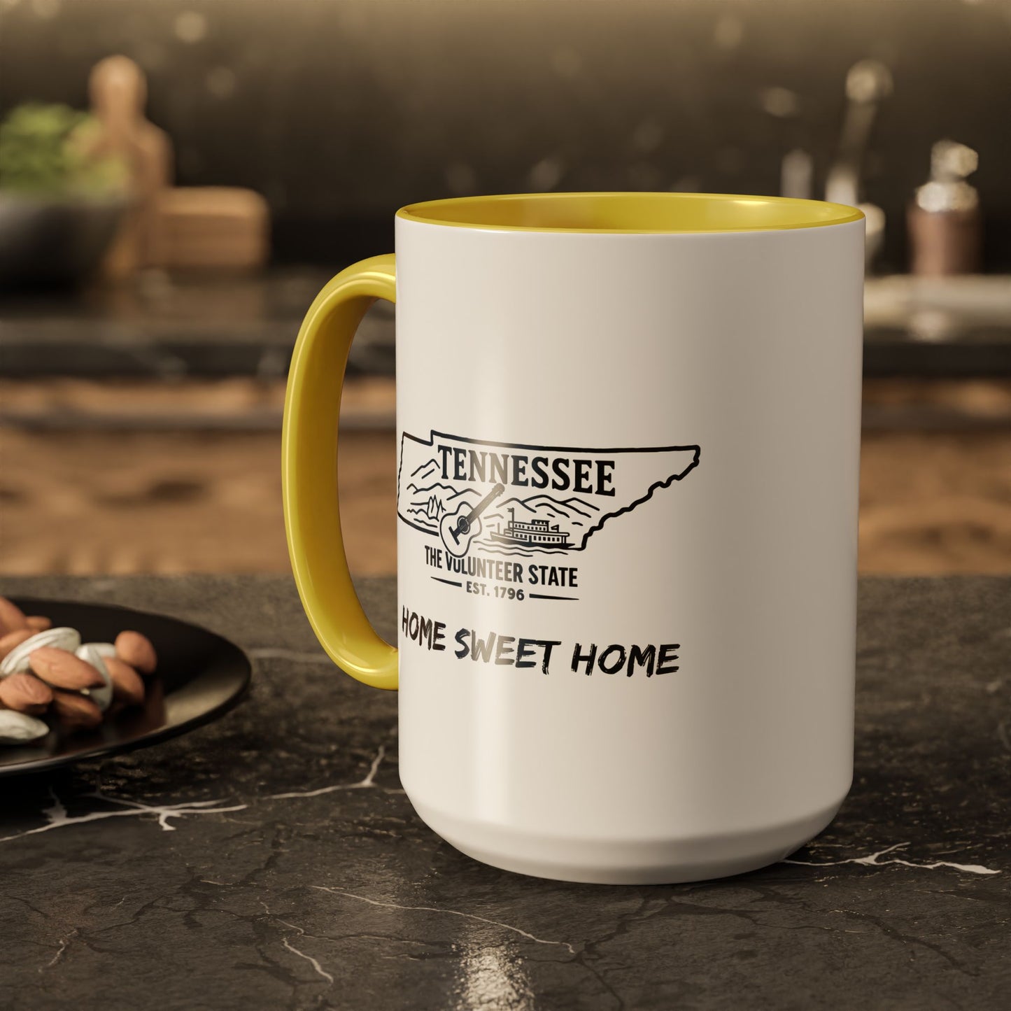 Tennessee Home Sweet Home Mug State Pride Coffee Cup with Color Options Gift for Locals Travelers Housewarming Coffee Lover