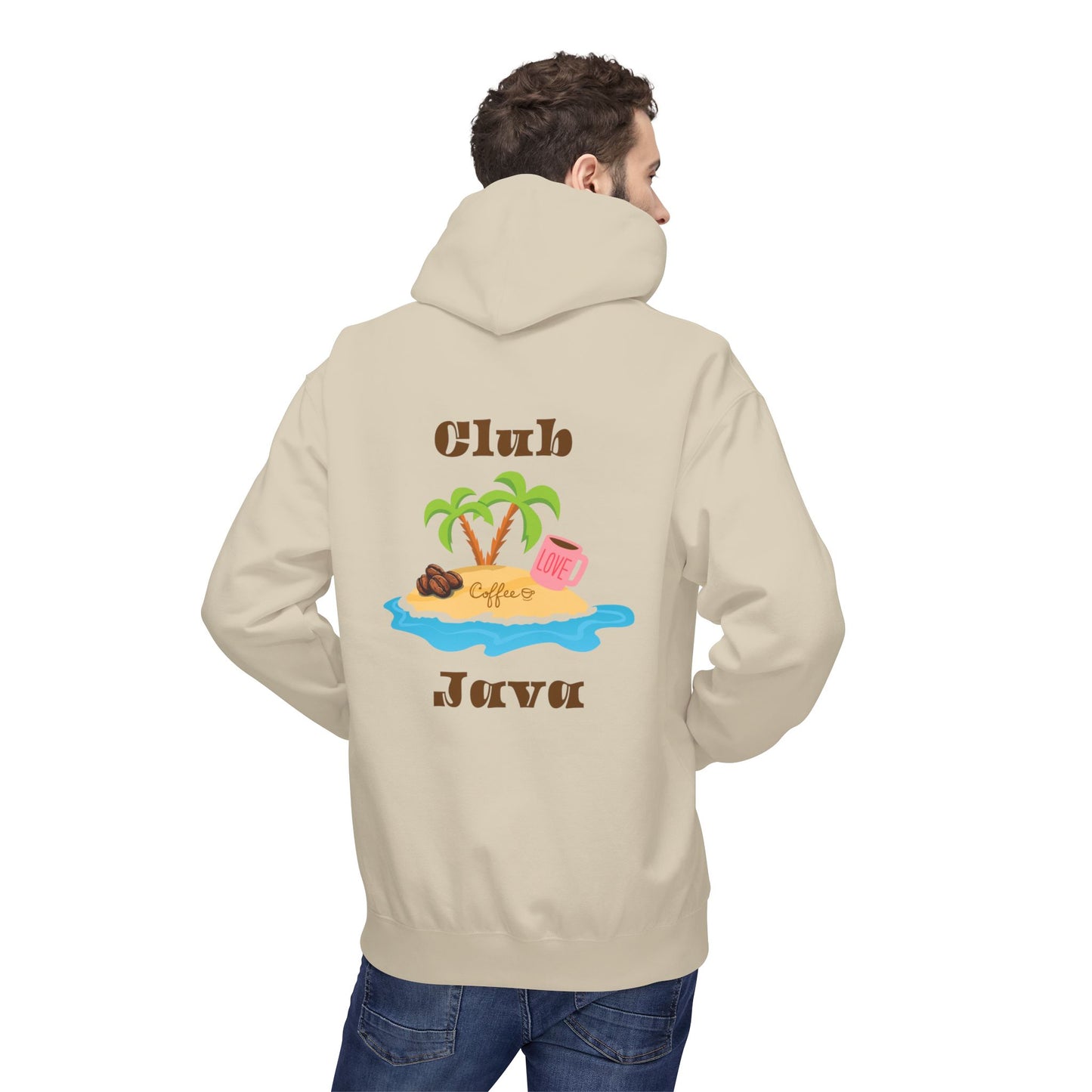 Club Java Fleece Hoodie Unisex TikTok Fan Sweatshirt Cozy Coffee Lover Gift Soft Pullover Hoodie by SunLuver77 aka AngXCoffeeNowWineLater