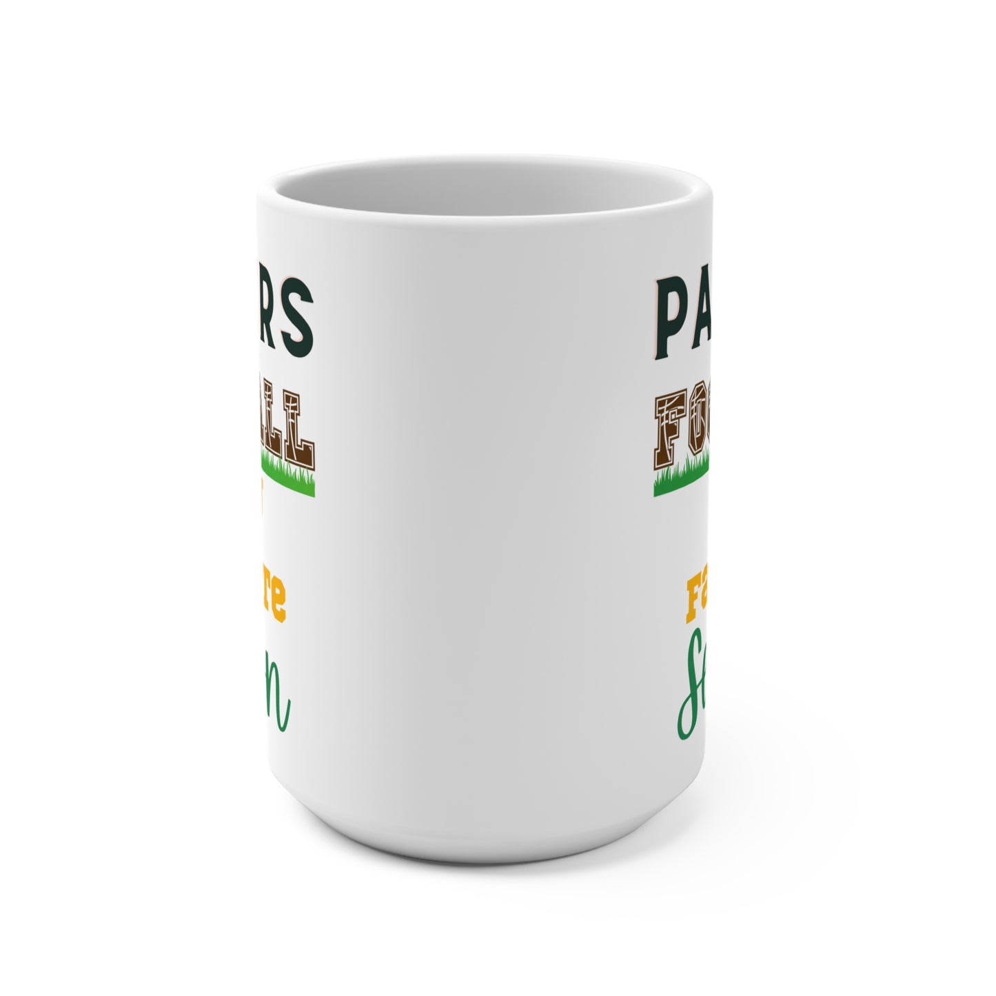 Packers Football Is My Favorite Season Mug Funny Green Bay Fan Gift for NFL Lovers Game Day Coffee Cup or Fall Tailgate Vibes