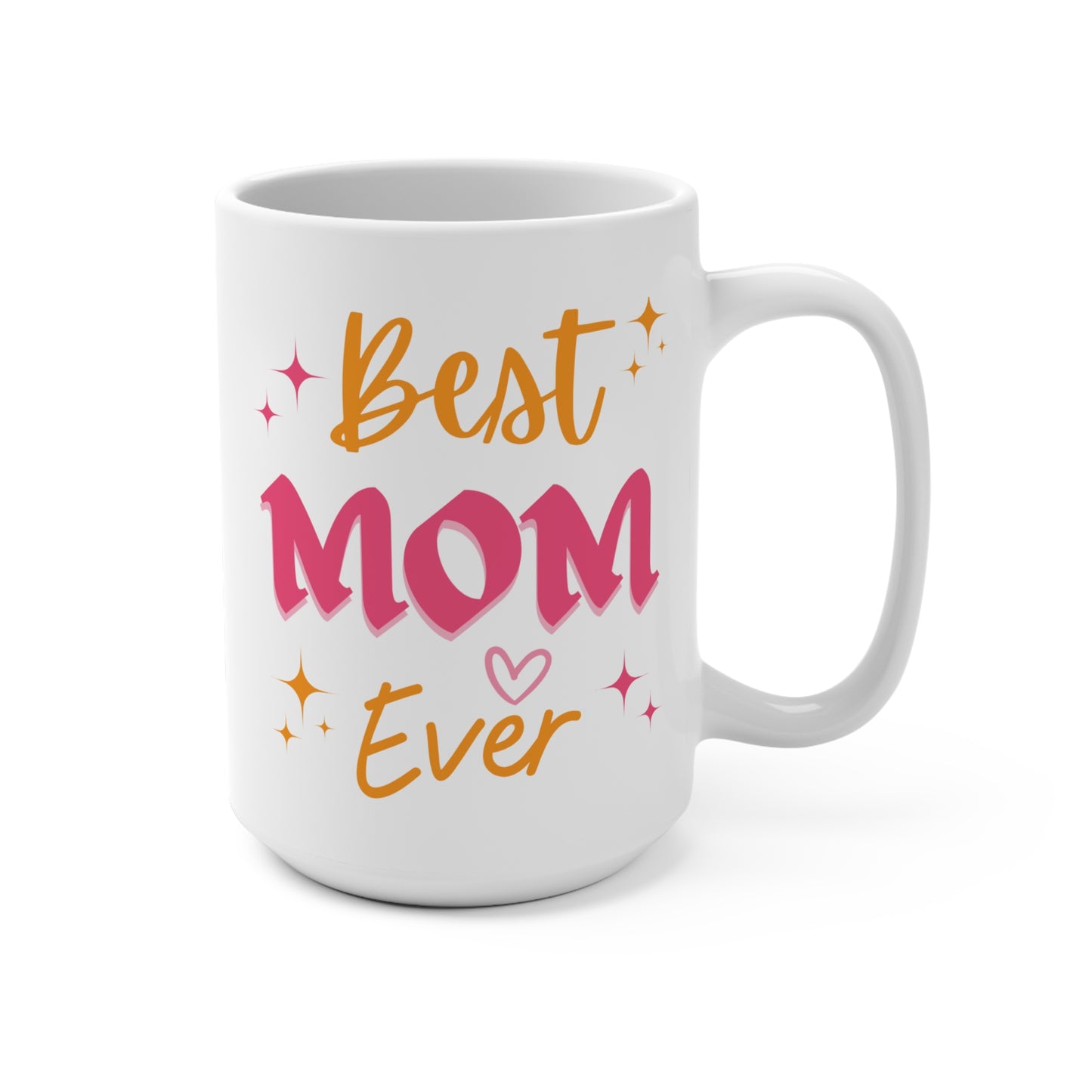 Best Mom Ever Coffee Mug Cute Gift for Mother Tea Cup Birthday Present for Mom Motherās Day Gift from Daughter or Son