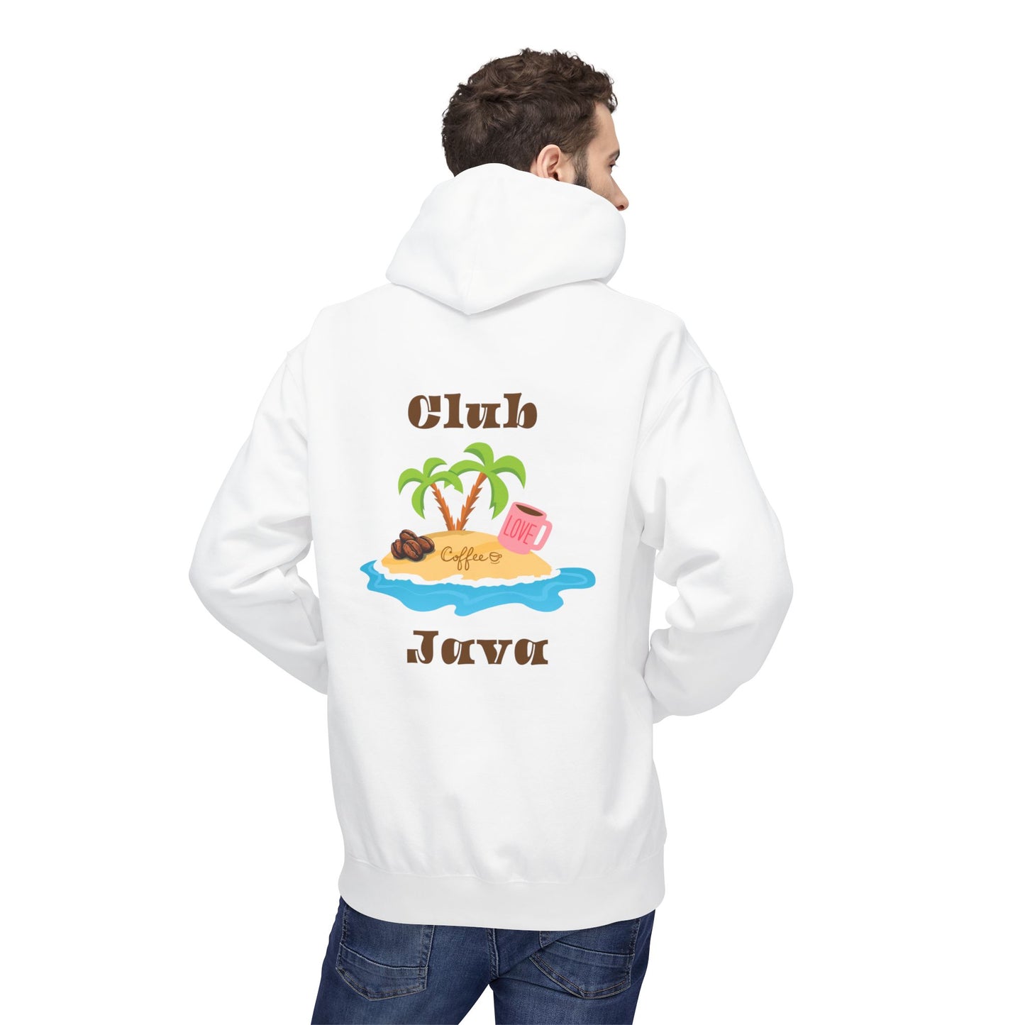Club Java Fleece Hoodie Unisex TikTok Fan Sweatshirt Cozy Coffee Lover Gift Soft Pullover Hoodie by SunLuver77 aka AngXCoffeeNowWineLater