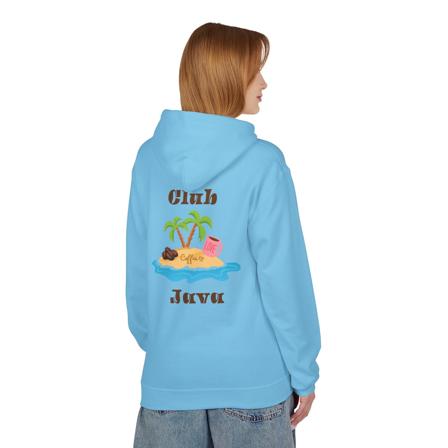 Club Java Fleece Hoodie Unisex TikTok Fan Sweatshirt Cozy Coffee Lover Gift Soft Pullover Hoodie by SunLuver77 aka AngXCoffeeNowWineLater