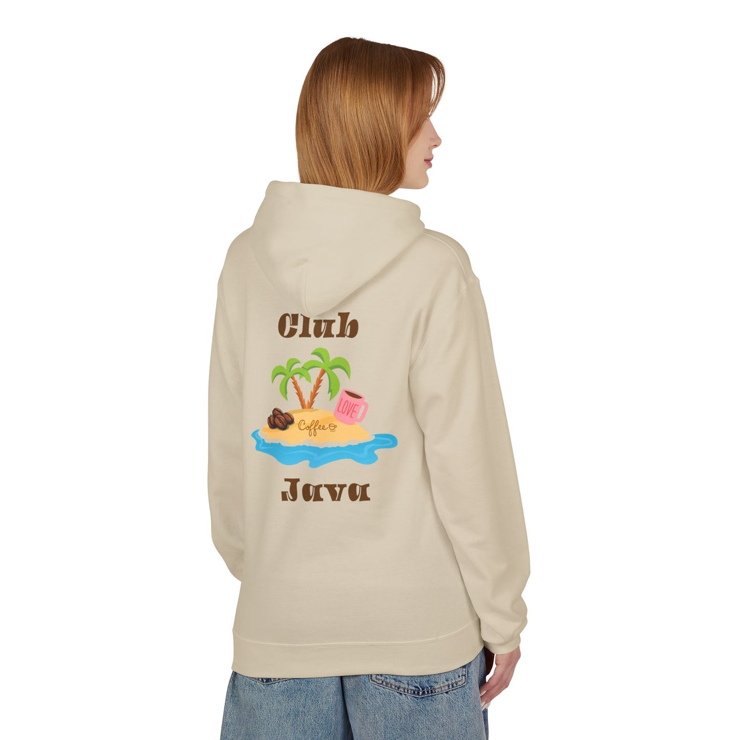 Club Java Fleece Hoodie Unisex TikTok Fan Sweatshirt Cozy Coffee Lover Gift Soft Pullover Hoodie by SunLuver77 aka AngXCoffeeNowWineLater