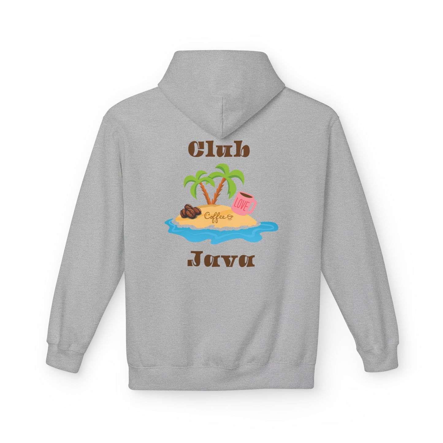 Club Java Fleece Hoodie Unisex TikTok Fan Sweatshirt Cozy Coffee Lover Gift Soft Pullover Hoodie by SunLuver77 aka AngXCoffeeNowWineLater