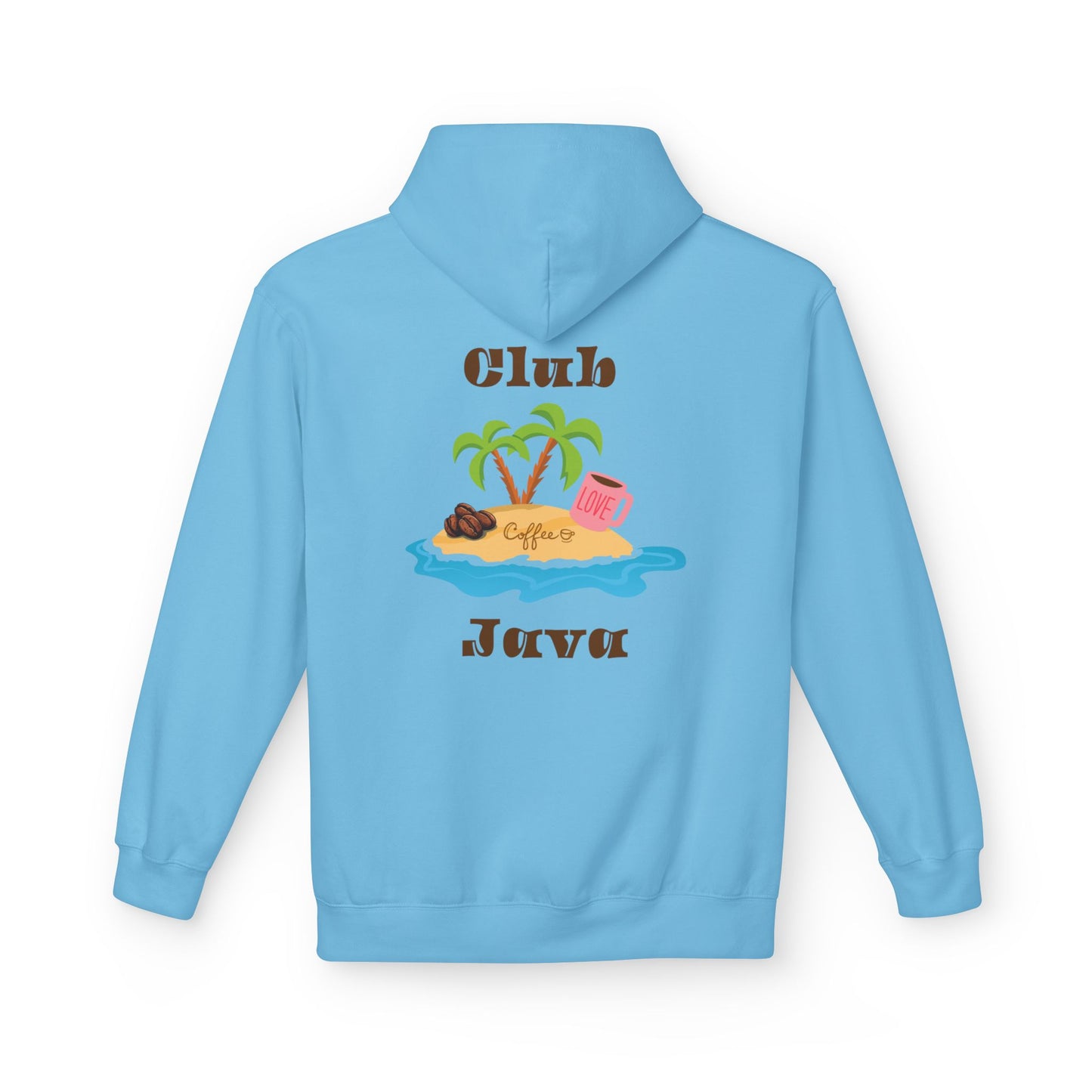 Club Java Fleece Hoodie Unisex TikTok Fan Sweatshirt Cozy Coffee Lover Gift Soft Pullover Hoodie by SunLuver77 aka AngXCoffeeNowWineLater