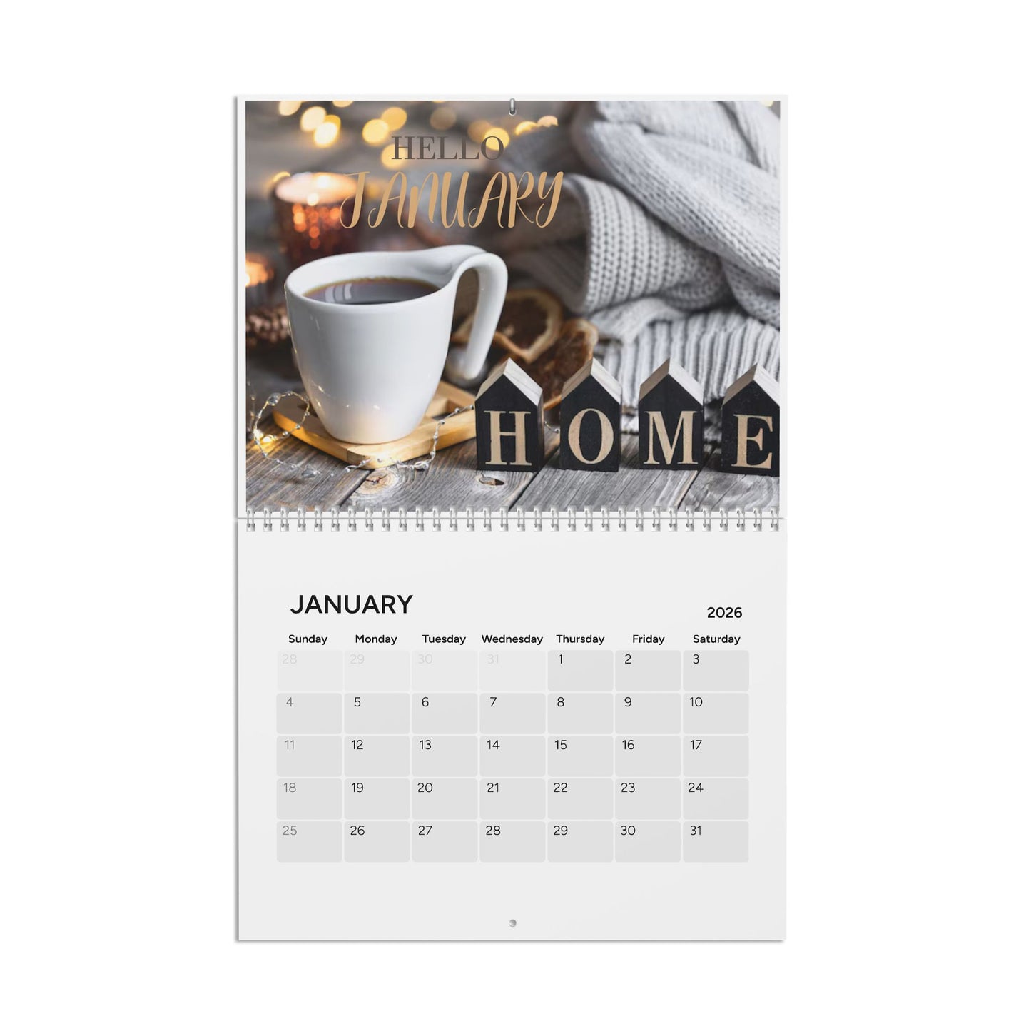 Coffee Time 2026 Wall Calendar Monthly Coffee Cup Art Calendar for Coffee Lovers Yearly Themed Coffee Decor Gift