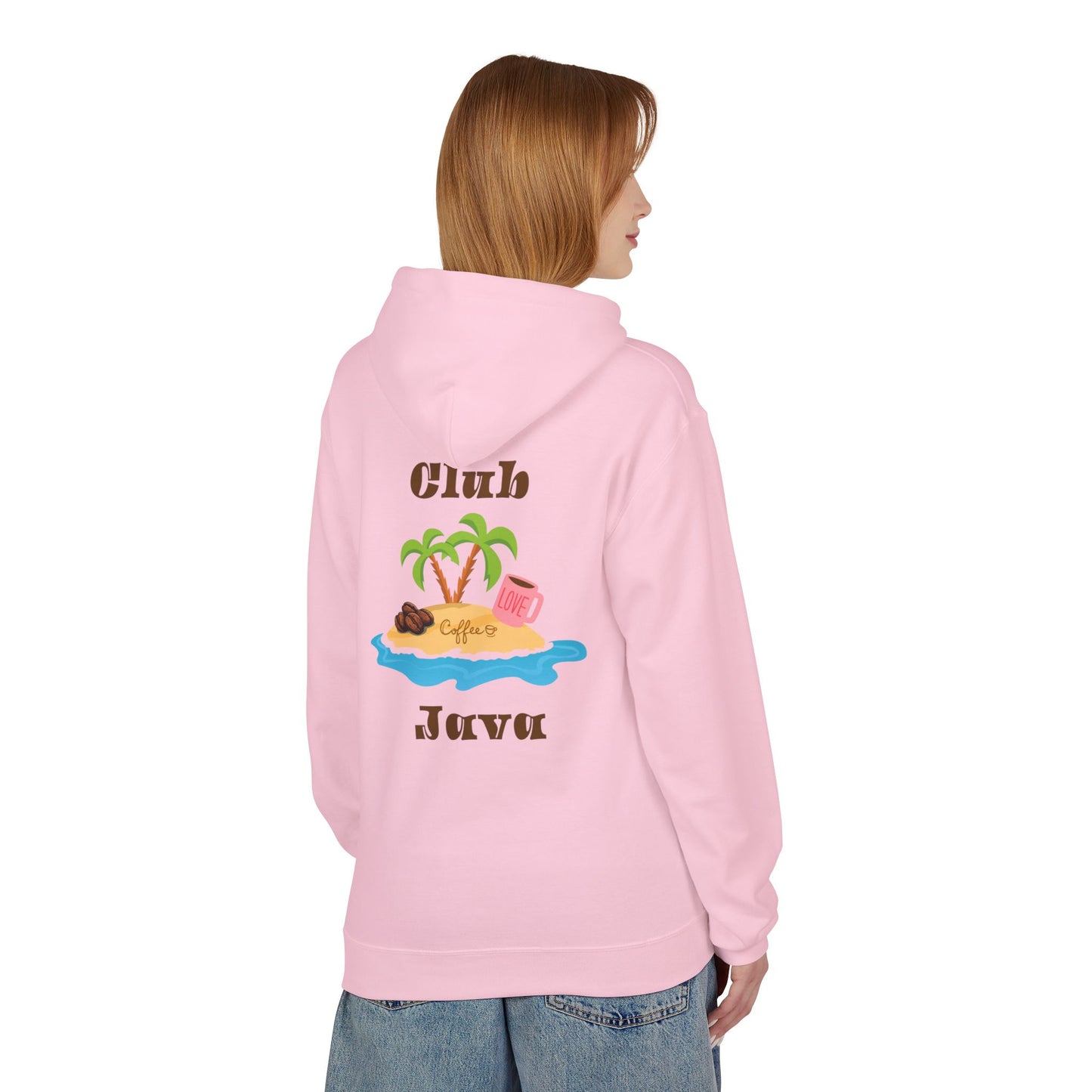 Club Java Fleece Hoodie Unisex TikTok Fan Sweatshirt Cozy Coffee Lover Gift Soft Pullover Hoodie by SunLuver77 aka AngXCoffeeNowWineLater