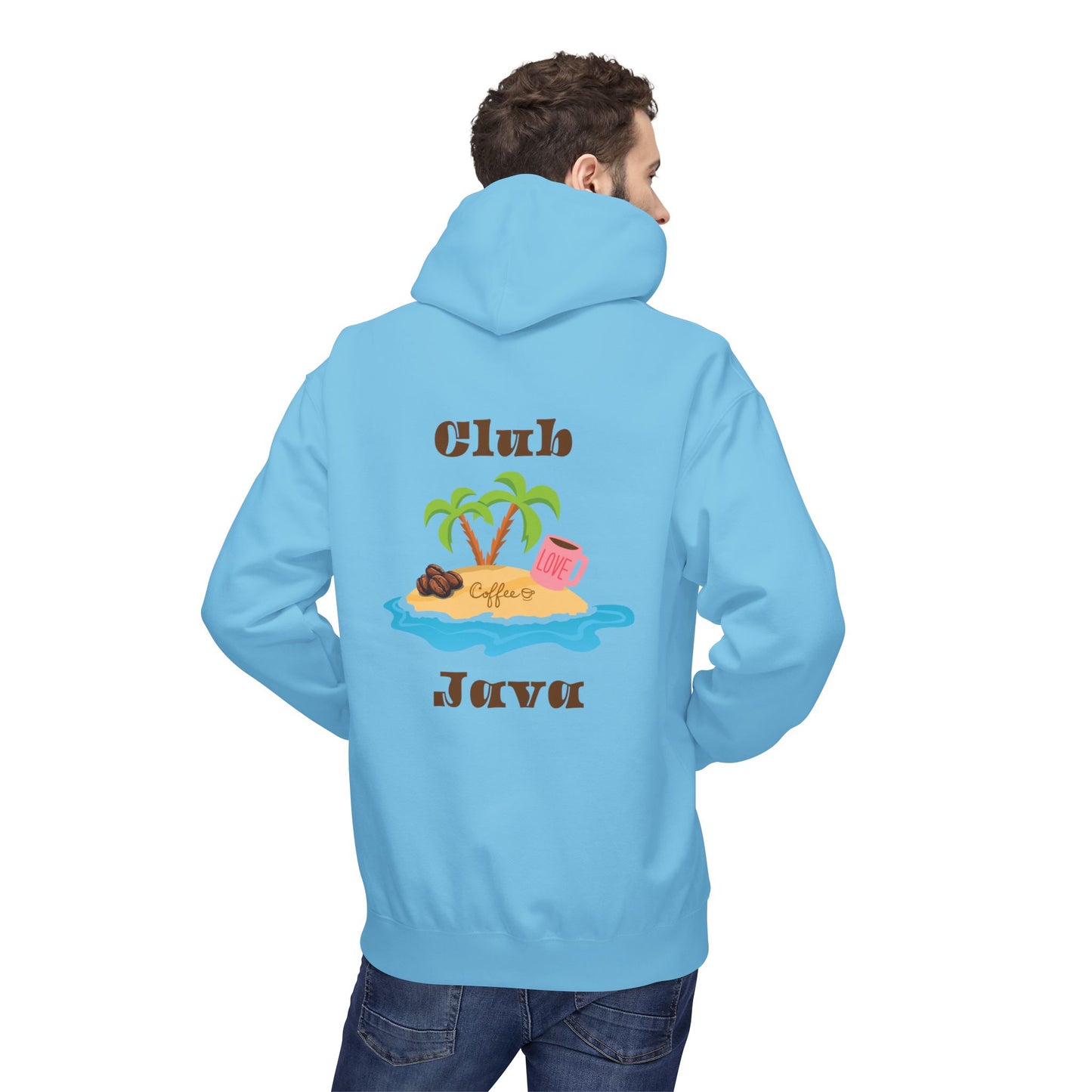 Club Java Fleece Hoodie Unisex TikTok Fan Sweatshirt Cozy Coffee Lover Gift Soft Pullover Hoodie by SunLuver77 aka AngXCoffeeNowWineLater