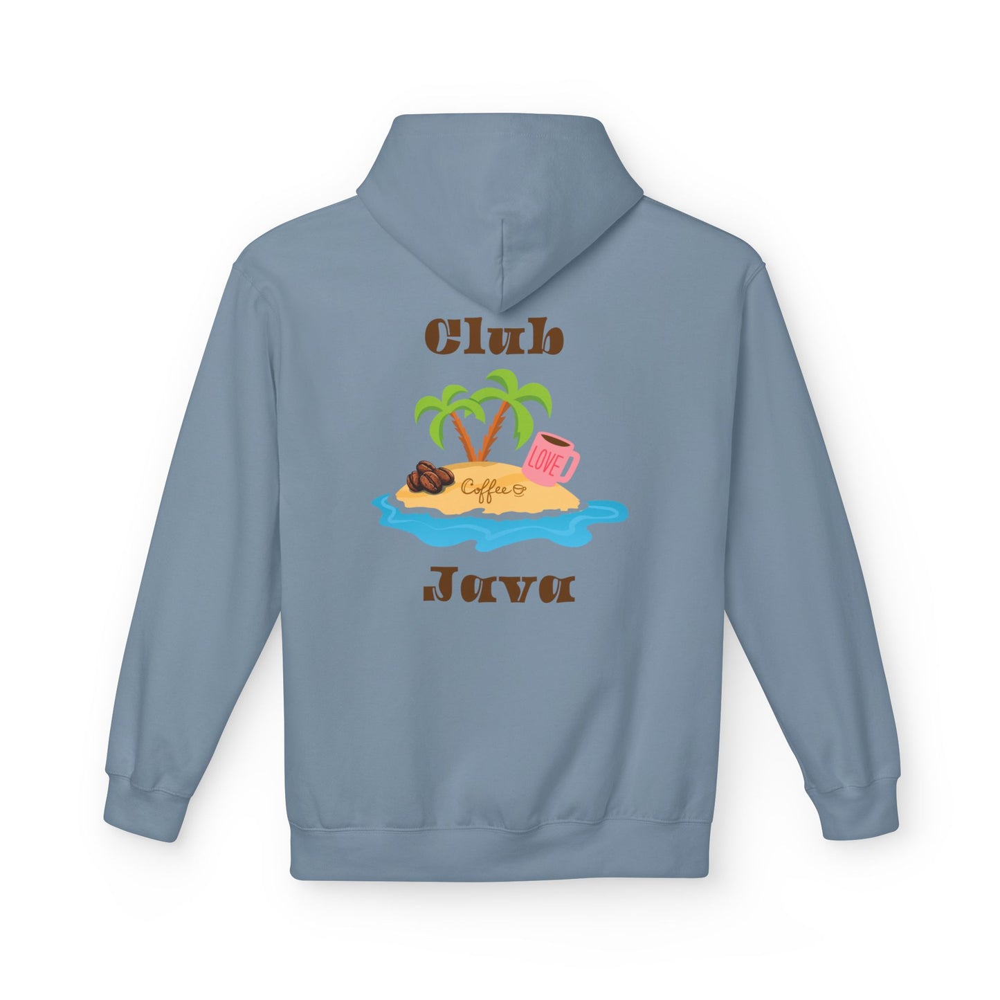Club Java Fleece Hoodie Unisex TikTok Fan Sweatshirt Cozy Coffee Lover Gift Soft Pullover Hoodie by SunLuver77 aka AngXCoffeeNowWineLater
