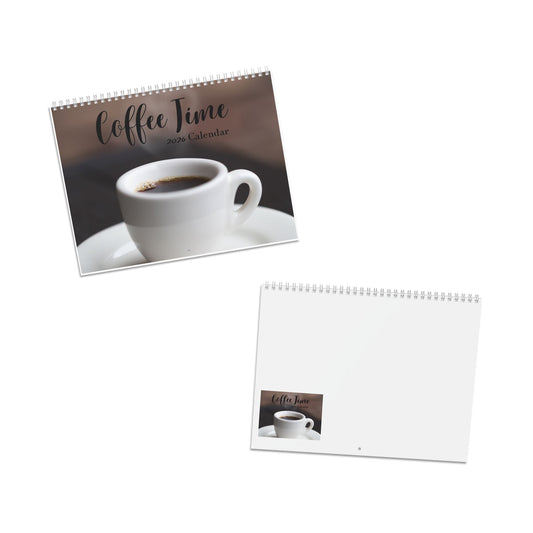 Coffee Time 2026 Wall Calendar Monthly Coffee Cup Art Calendar for Coffee Lovers Yearly Themed Coffee Decor Gift