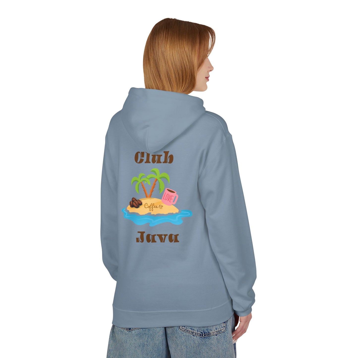 Club Java Fleece Hoodie Unisex TikTok Fan Sweatshirt Cozy Coffee Lover Gift Soft Pullover Hoodie by SunLuver77 aka AngXCoffeeNowWineLater