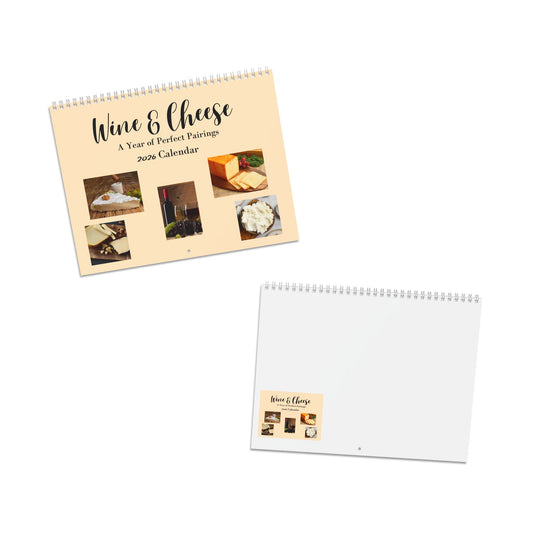Wine and Cheese 2026 Pairing Calendar Gourmet Foodie Gift Year of Pairings Kitchen Wall Calendar Wine Lover Decor