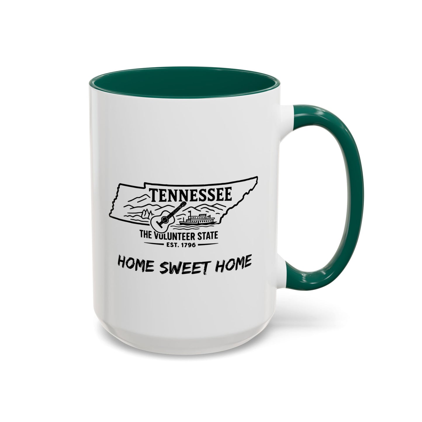 Tennessee Home Sweet Home Mug State Pride Coffee Cup with Color Options Gift for Locals Travelers Housewarming Coffee Lover