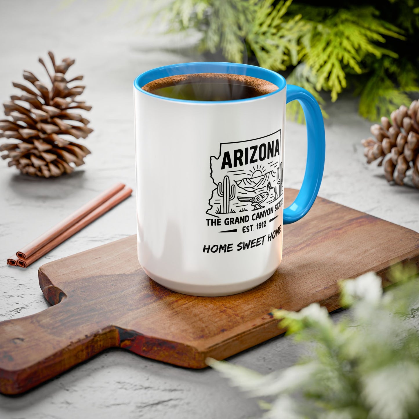 Arizona Home Sweet Home Mug State Pride Coffee Cup with Color Options Gift for Locals Travelers Housewarming Coffee Lover