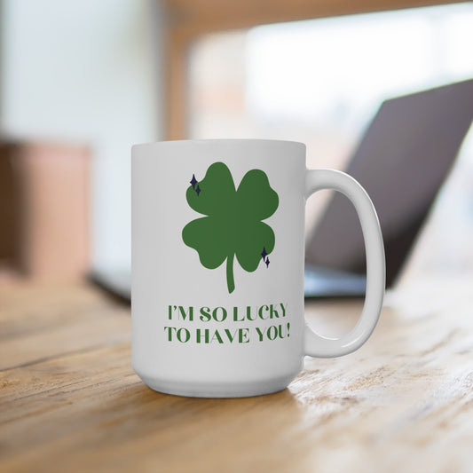 I’m So Lucky to Have You Coffee Mug Cute Love Gift for Him or Her Valentine’s Day Anniversary Present Romantic Cup