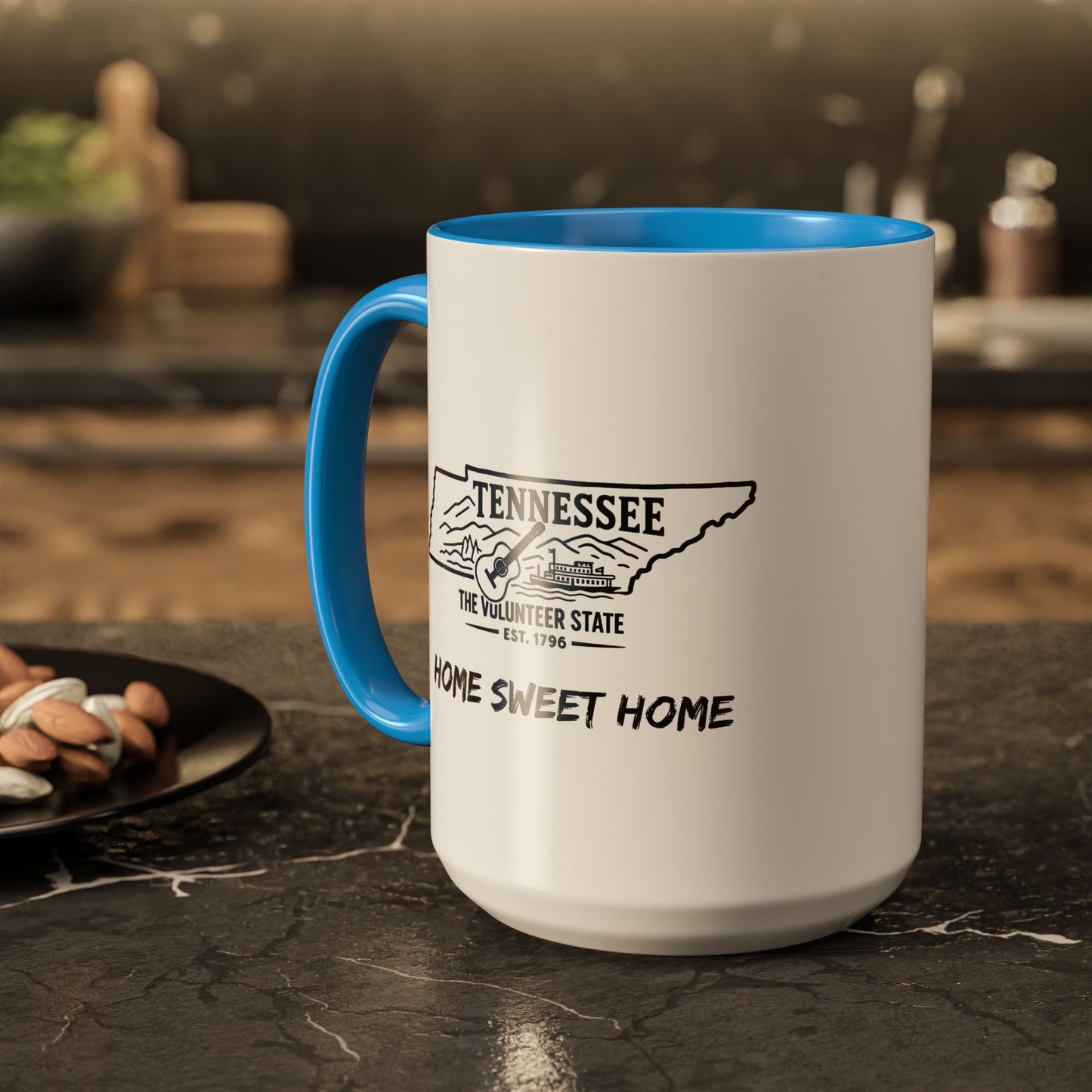 Tennessee Home Sweet Home Mug State Pride Coffee Cup with Color Options Gift for Locals Travelers Housewarming Coffee Lover