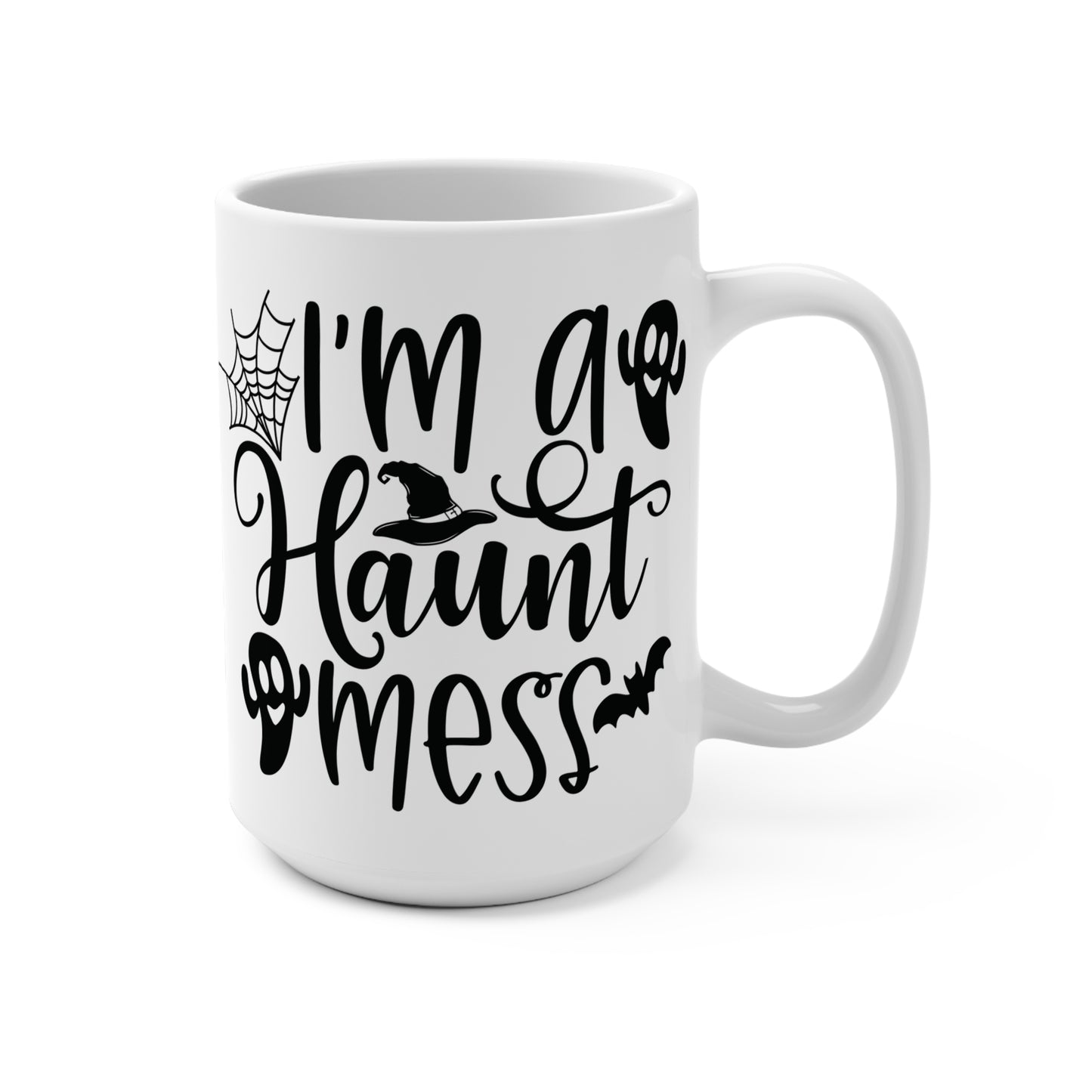 I'm a Haunt Mess Mug Funny Halloween Coffee Cup Spooky Season Gift Gothic Humor Ceramic Mug Ghost Quote Fall Vibes Cup for Her or Him