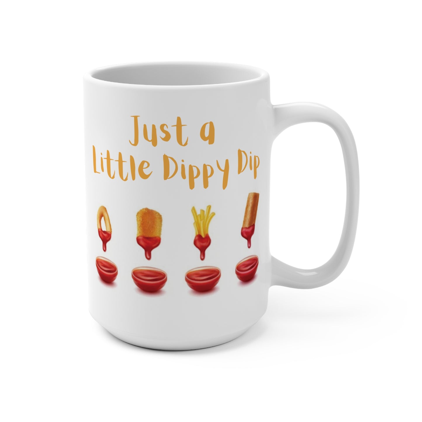 Just a Little Dippy Dip Mug Funny Quote Mug Inspired by Angela Renee Viral Saying Gift for Her Sauce Lover Mug Cute Snack Ceramic Drinkware