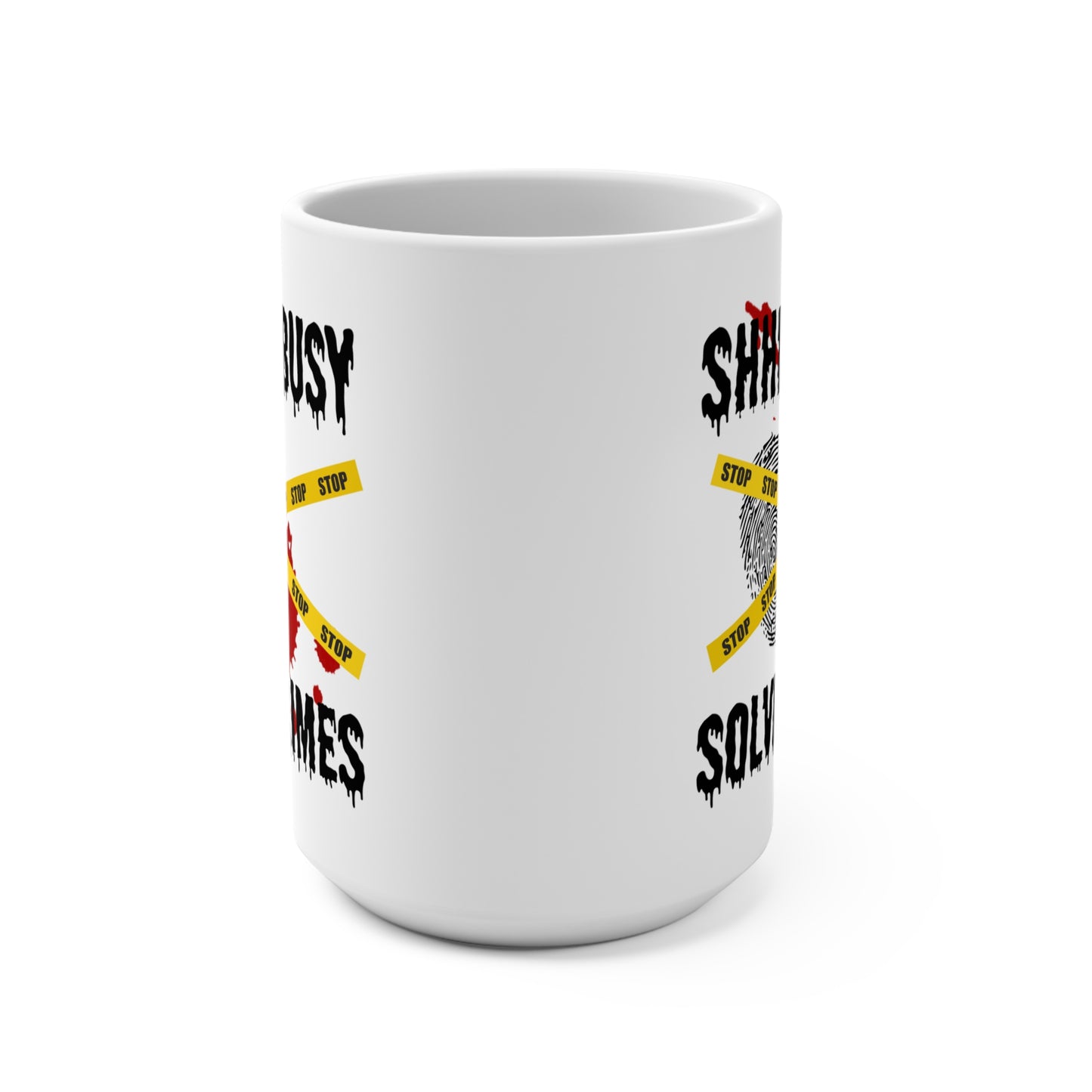 Shhh I’m Busy Solving Crimes Mug Funny True Crime Coffee Cup Gift for Mystery Lovers Cozy Thriller Fans or Detective Vibes