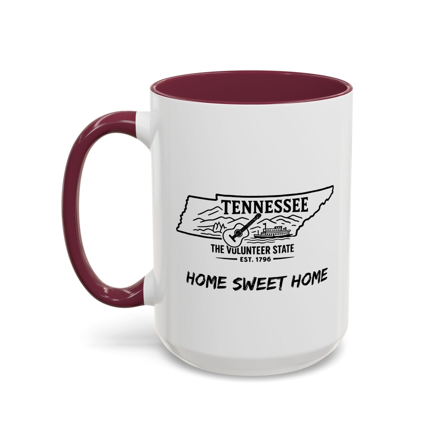 Tennessee Home Sweet Home Mug State Pride Coffee Cup with Color Options Gift for Locals Travelers Housewarming Coffee Lover