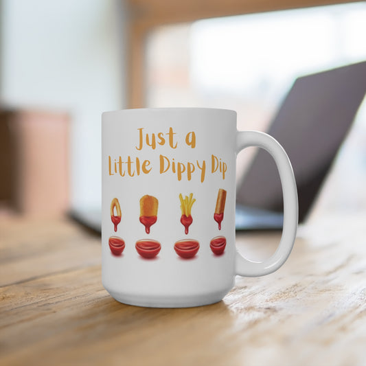 Just a Little Dippy Dip Mug Funny Quote Mug Inspired by Angela Renee Viral Saying Gift for Her Sauce Lover Mug Cute Snack Ceramic Drinkware