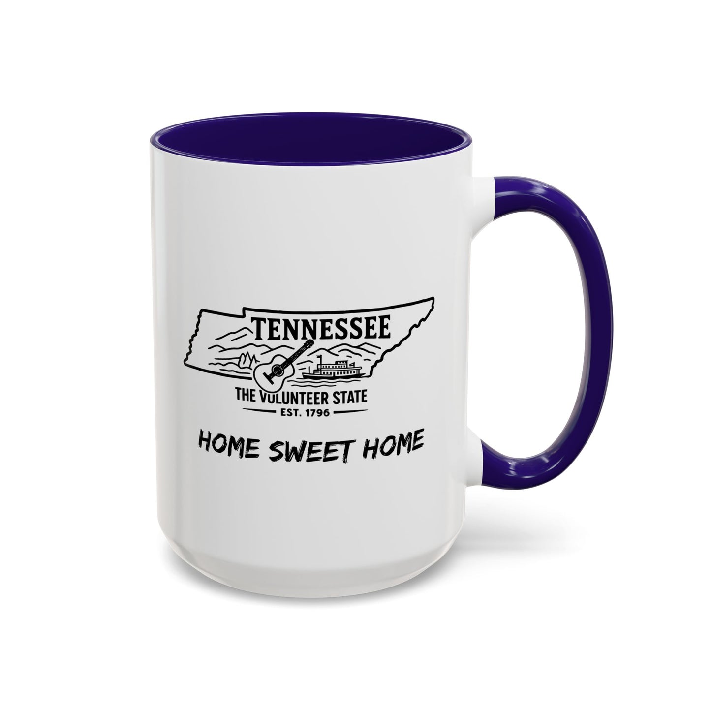 Tennessee Home Sweet Home Mug State Pride Coffee Cup with Color Options Gift for Locals Travelers Housewarming Coffee Lover