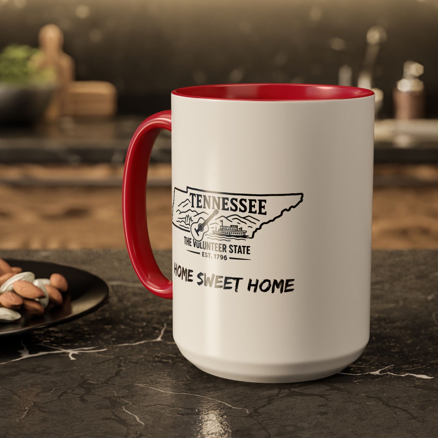 Tennessee Home Sweet Home Mug State Pride Coffee Cup with Color Options Gift for Locals Travelers Housewarming Coffee Lover