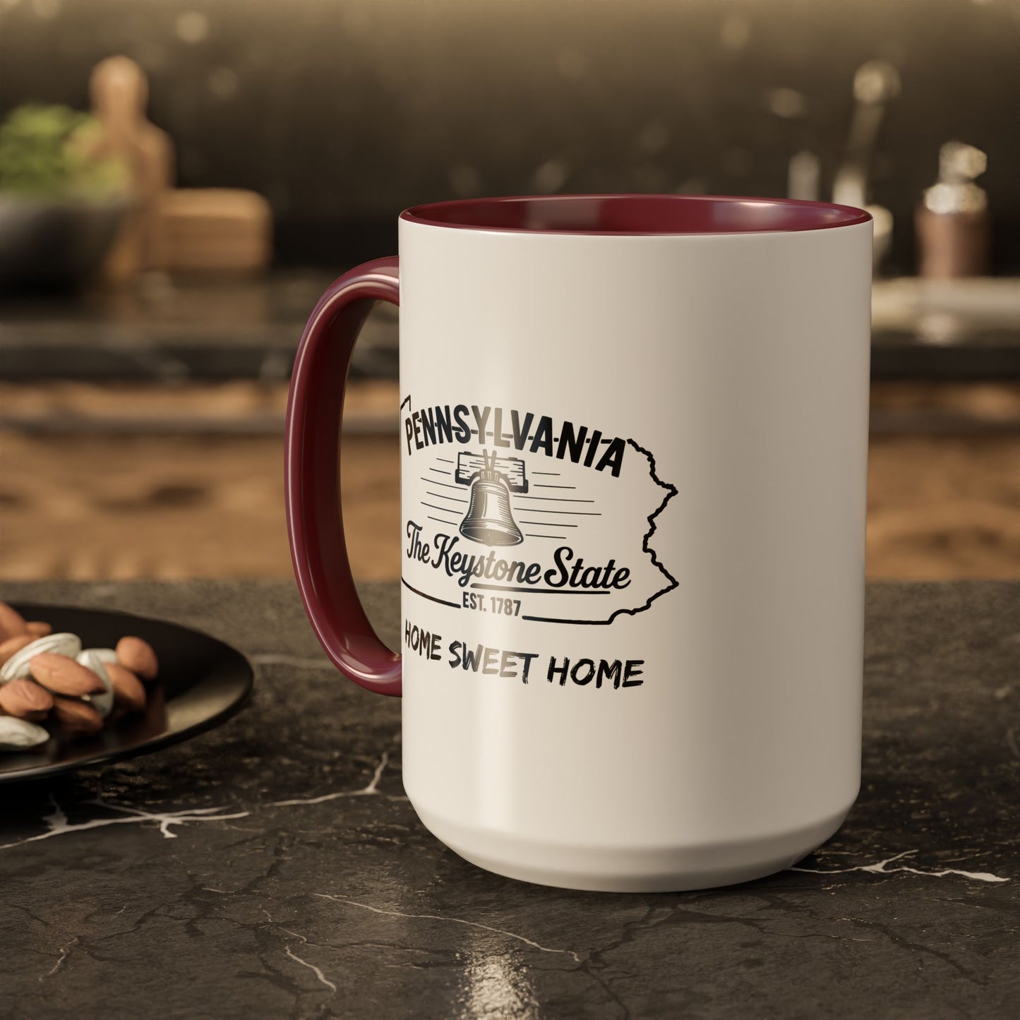 Pennsylvania Home Sweet Home Mug State Pride Coffee Cup with Color Options Gift for Locals Travelers Housewarming Coffee Lover