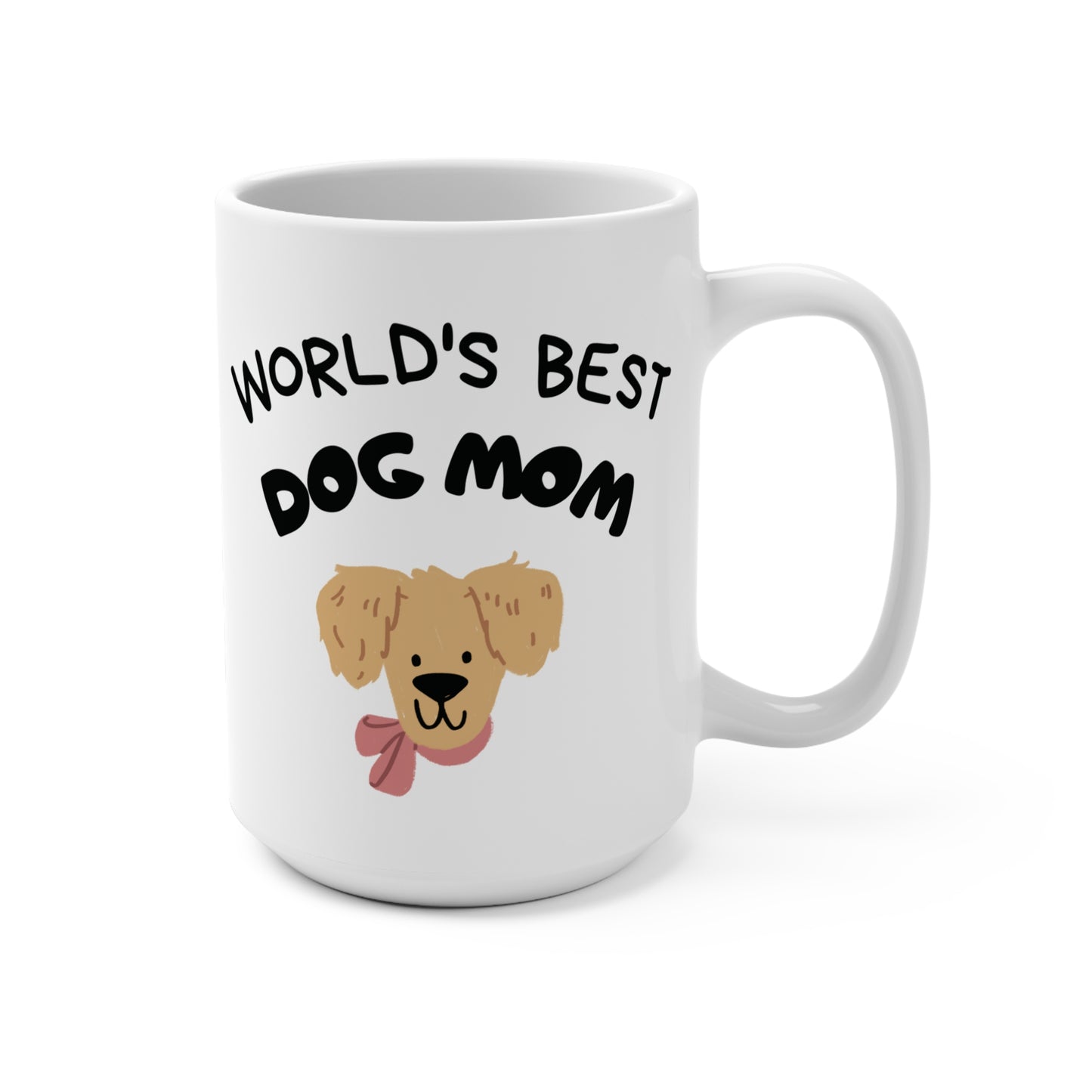World’s Best Dog Mom Coffee Mug Cute Pet Lover Gift for Women Dog Owner Tea Cup Puppy Mom Present for Birthday or Mother’s Day
