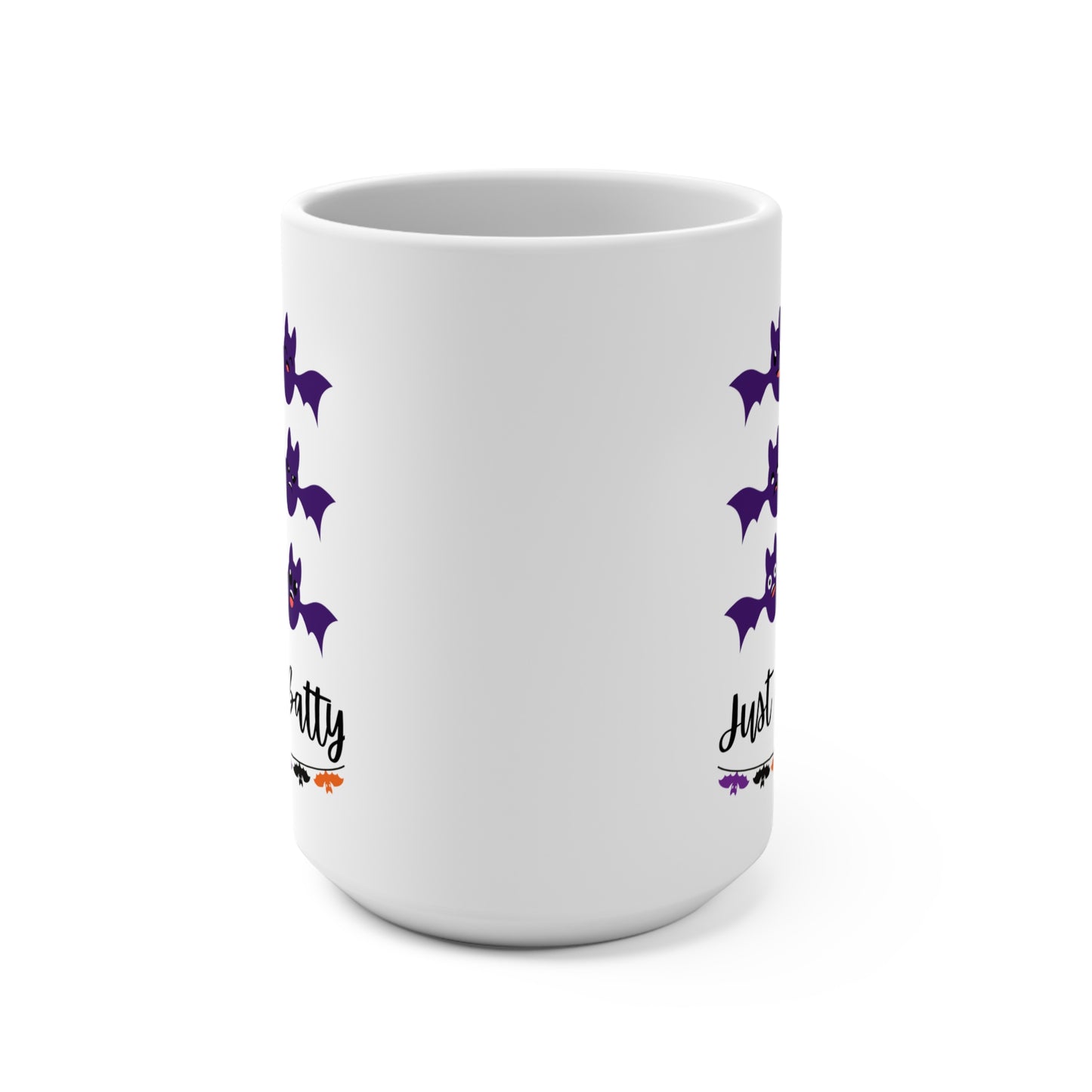 Just a Little Batty Mug Funny Halloween Coffee Cup Cute Spooky Gift for Fall Lovers Witchy Humor or Bat Themed Morning Vibes