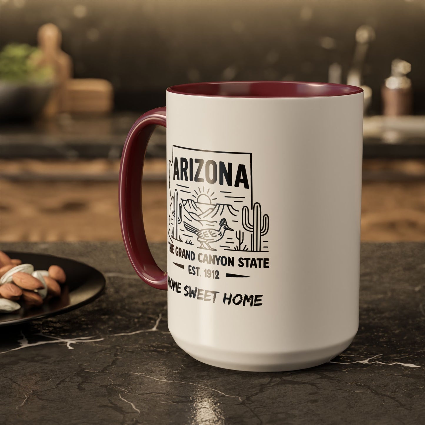 Arizona Home Sweet Home Mug State Pride Coffee Cup with Color Options Gift for Locals Travelers Housewarming Coffee Lover