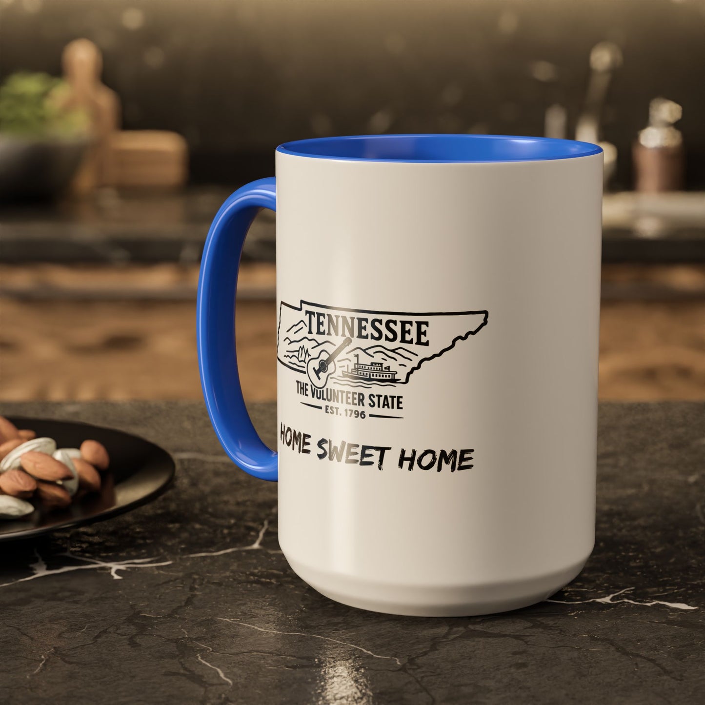 Tennessee Home Sweet Home Mug State Pride Coffee Cup with Color Options Gift for Locals Travelers Housewarming Coffee Lover