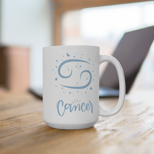 ♋ Cancer Zodiac Mug – Astrology Gift for Cancer Sign – Celestial Coffee Cup for July Birthday – Nurturing Cancer Star Sign Mug