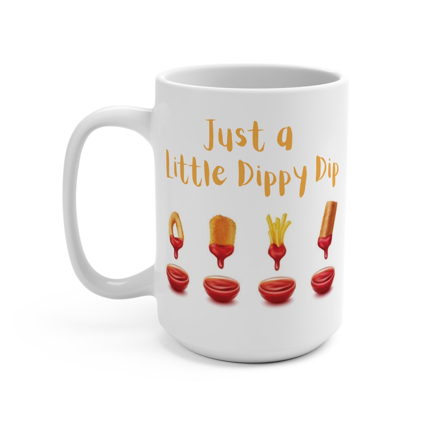Just a Little Dippy Dip Mug Funny Quote Mug Inspired by Angela Renee Viral Saying Gift for Her Sauce Lover Mug Cute Snack Ceramic Drinkware