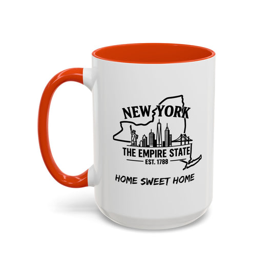 New York Home Sweet Home Mug State Pride Coffee Cup with Color Options Gift for Locals Travelers Housewarming Coffee Lover