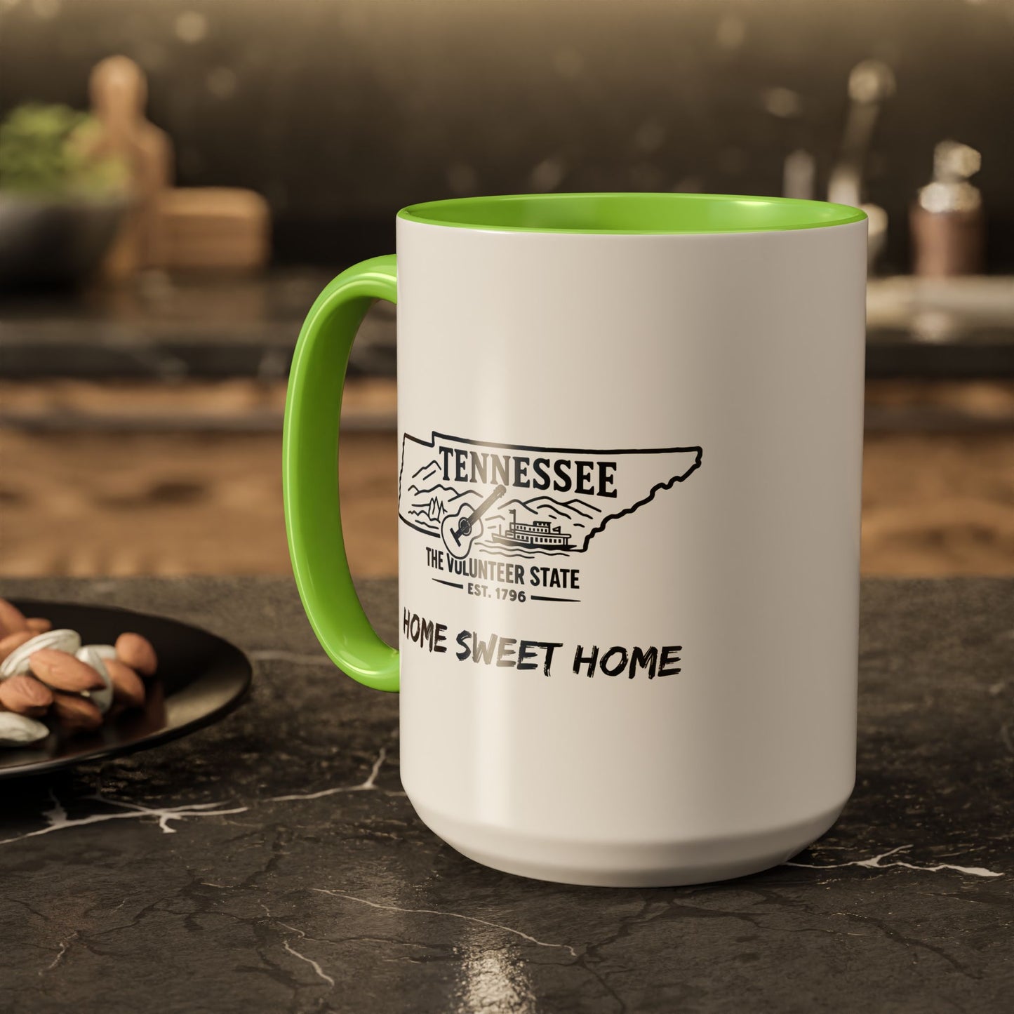 Tennessee Home Sweet Home Mug State Pride Coffee Cup with Color Options Gift for Locals Travelers Housewarming Coffee Lover