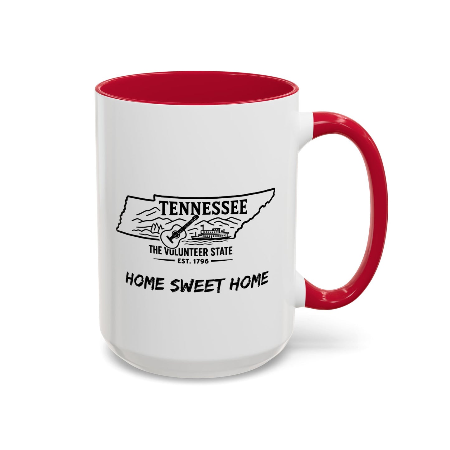 Tennessee Home Sweet Home Mug State Pride Coffee Cup with Color Options Gift for Locals Travelers Housewarming Coffee Lover