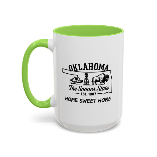 Oklahoma Home Sweet Home Mug State Pride Coffee Cup with Color Options Gift for Locals Travelers Housewarming Coffee Lover