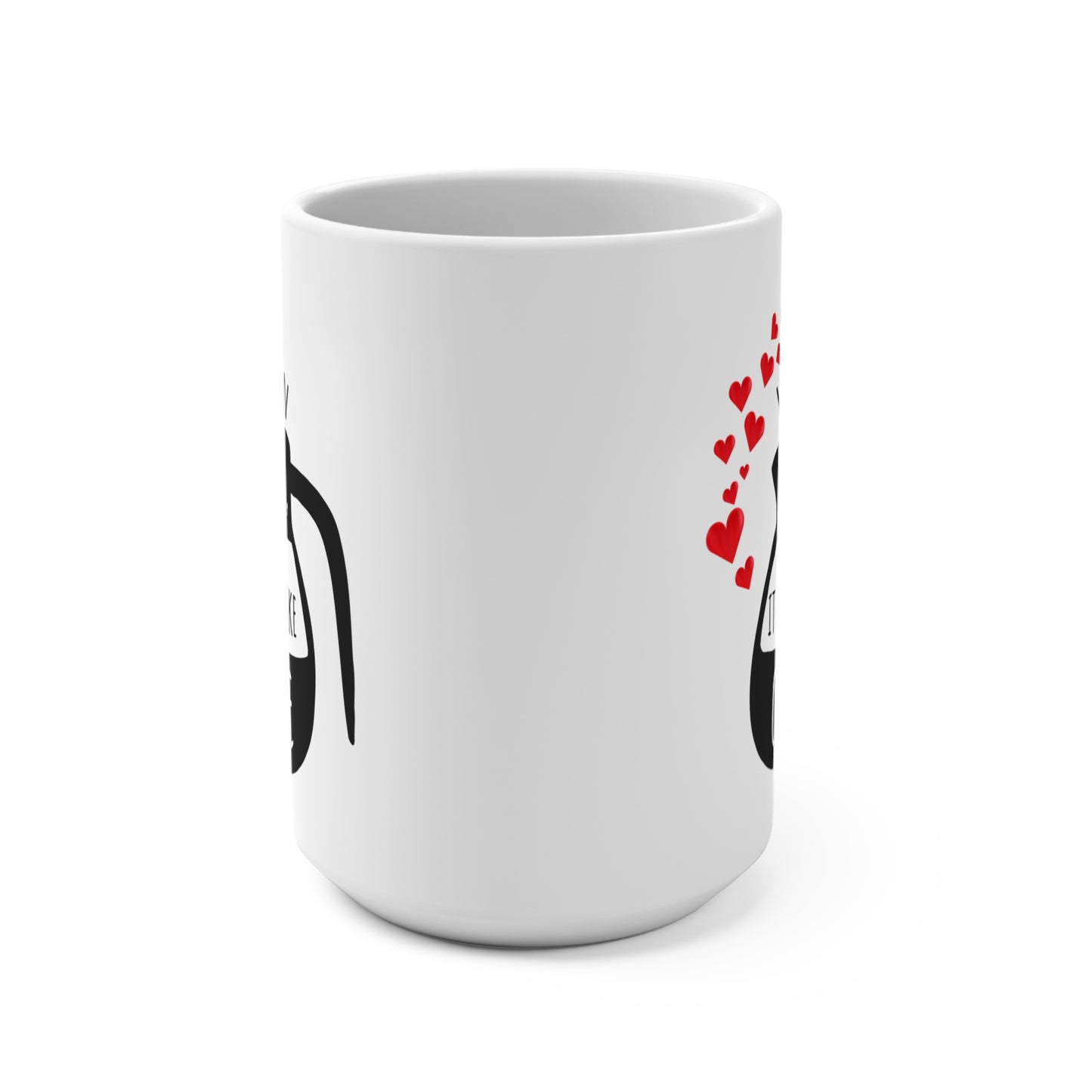 Love Is in the Air and It Smells Like Coffee Mug 15oz Ceramic Valentine Gift Funny Coffee Lover Cup for Him or Her