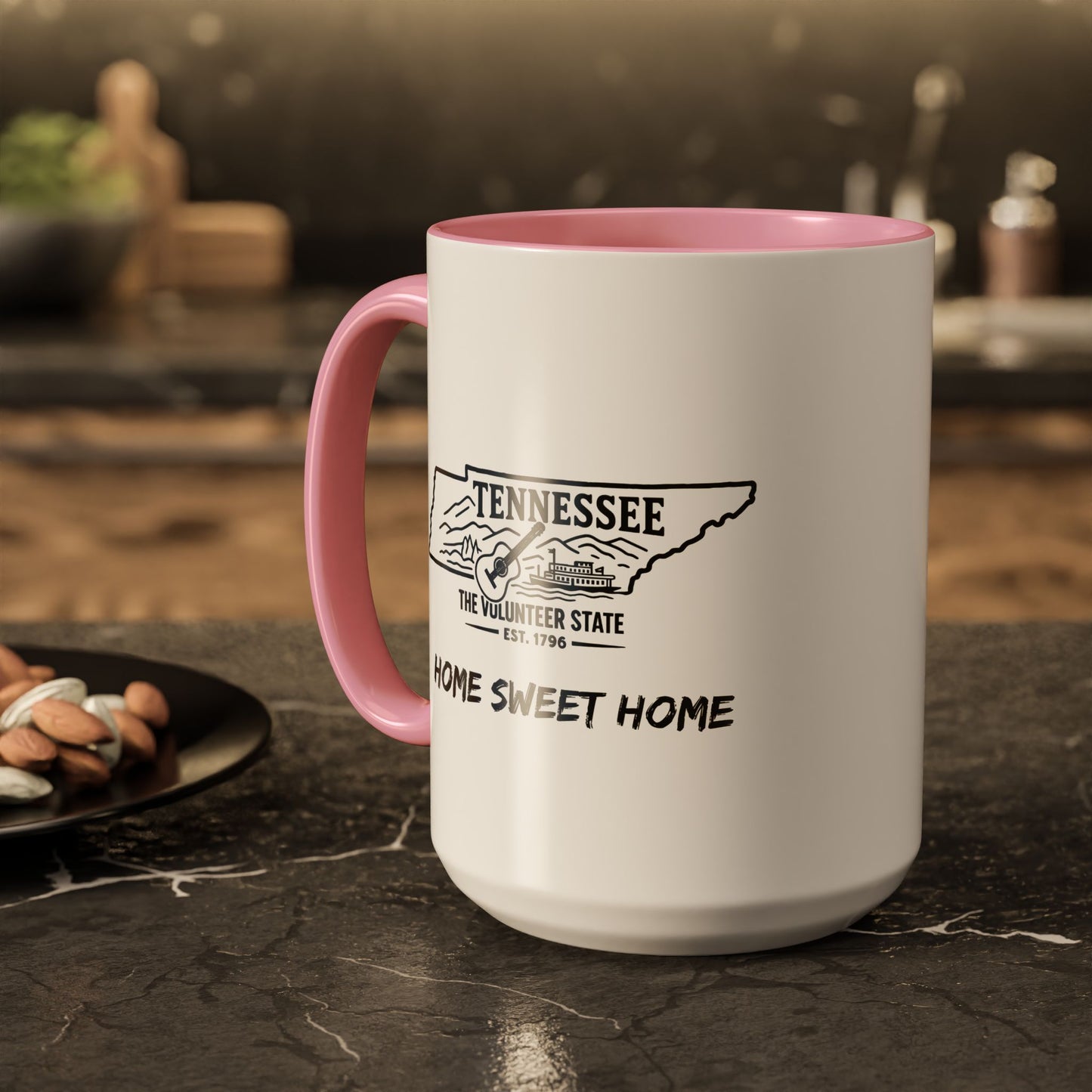 Tennessee Home Sweet Home Mug State Pride Coffee Cup with Color Options Gift for Locals Travelers Housewarming Coffee Lover