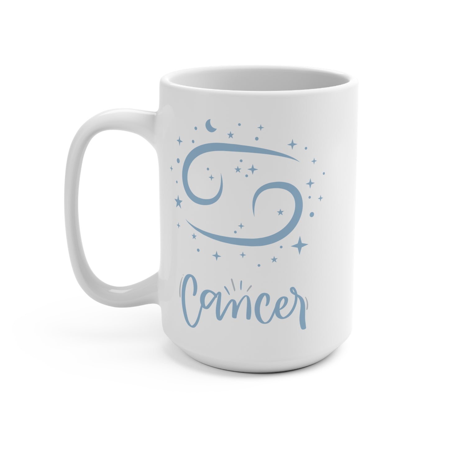 ♋ Cancer Zodiac Mug – Astrology Gift for Cancer Sign – Celestial Coffee Cup for July Birthday – Nurturing Cancer Star Sign Mug