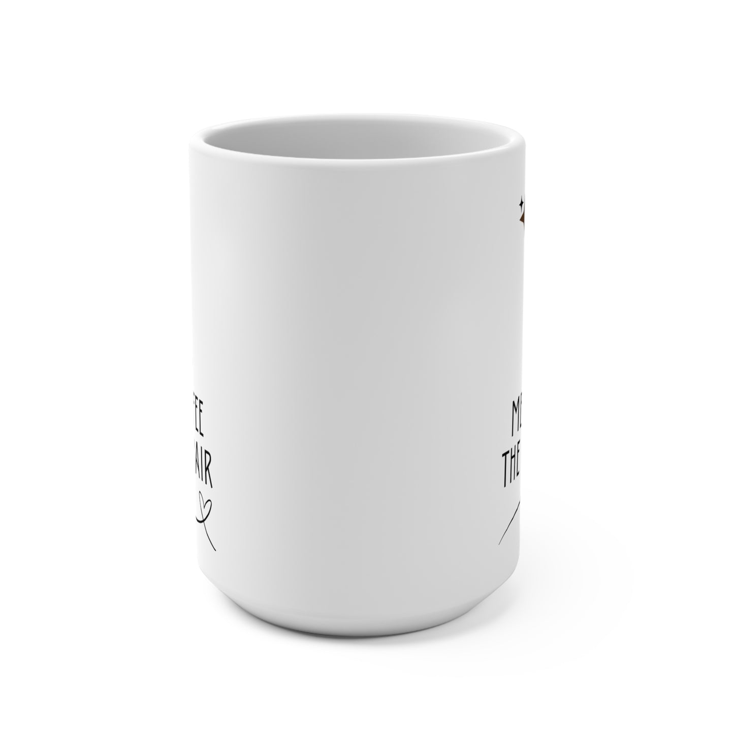 Me and Coffee The Perfect Pair Mug Cute Coffee Lover Gift 15oz Ceramic Cup for Work or Home Funny Morning Routine Mug