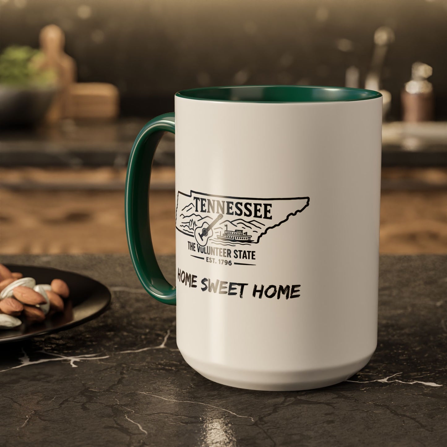 Tennessee Home Sweet Home Mug State Pride Coffee Cup with Color Options Gift for Locals Travelers Housewarming Coffee Lover
