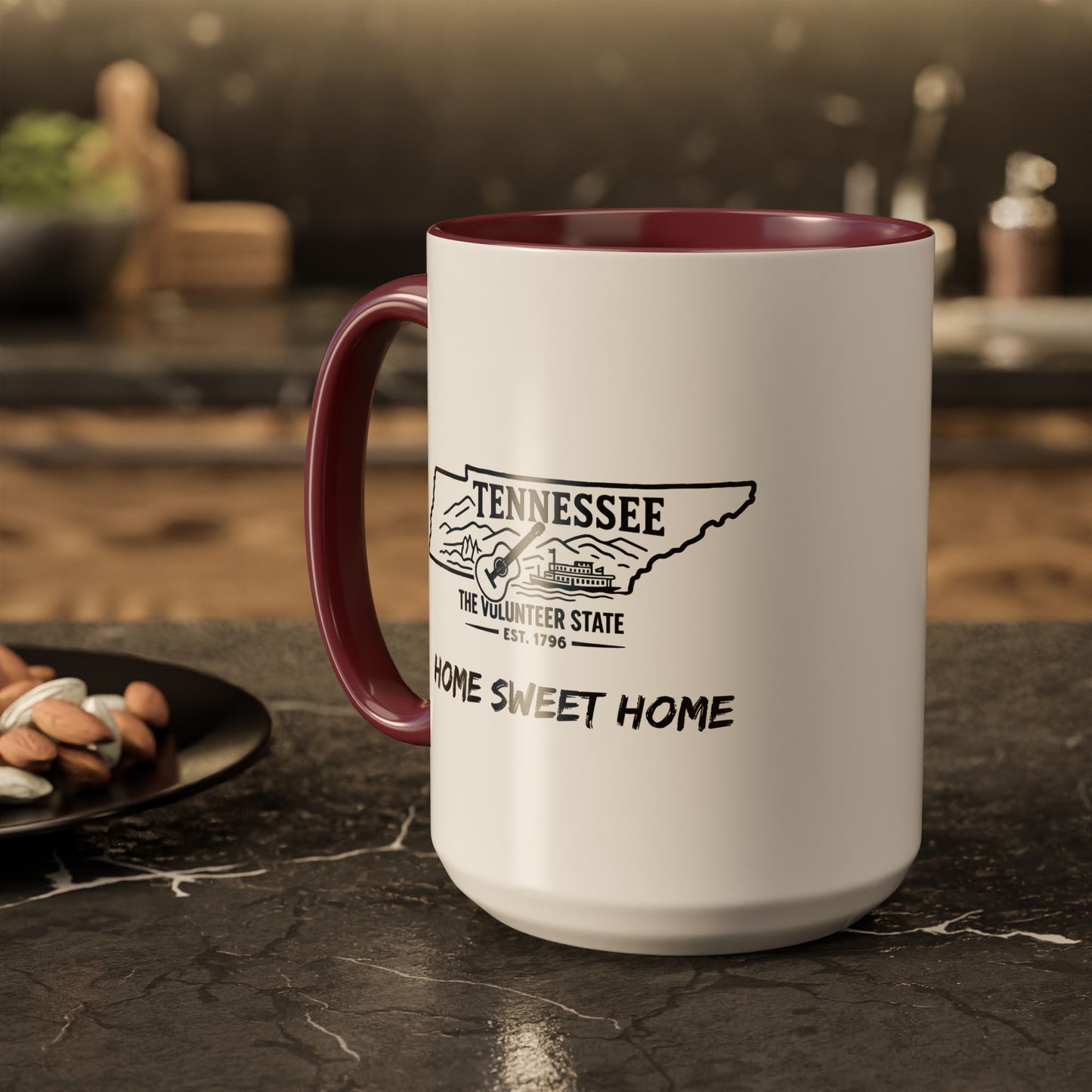 Tennessee Home Sweet Home Mug State Pride Coffee Cup with Color Options Gift for Locals Travelers Housewarming Coffee Lover
